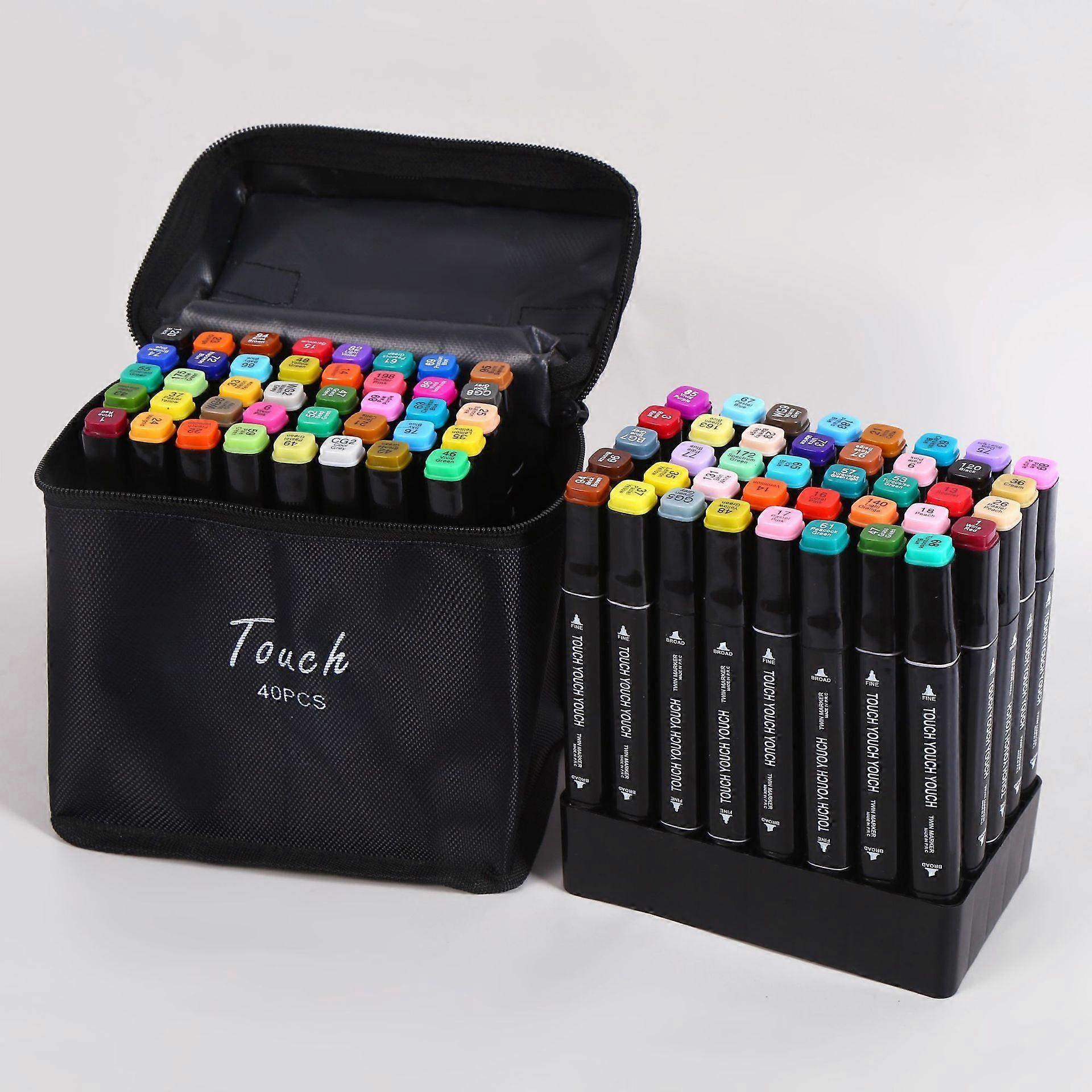 40 Count - Markers in Box - Double Sided - Multicolor Pens