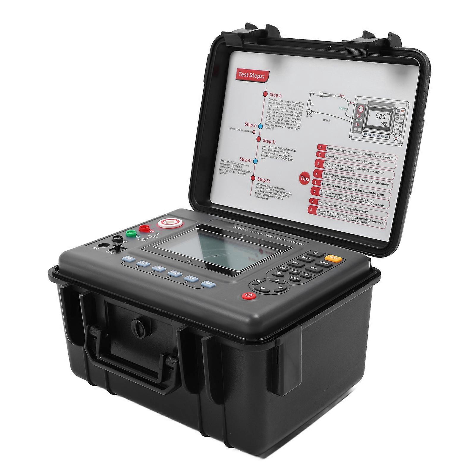 Digitaler Isolationswiderstandstester 10KV AC DC Spannungstest Elektrisches Megaohmmeter für Transformator Stromversorgungskabel US-Stecker 