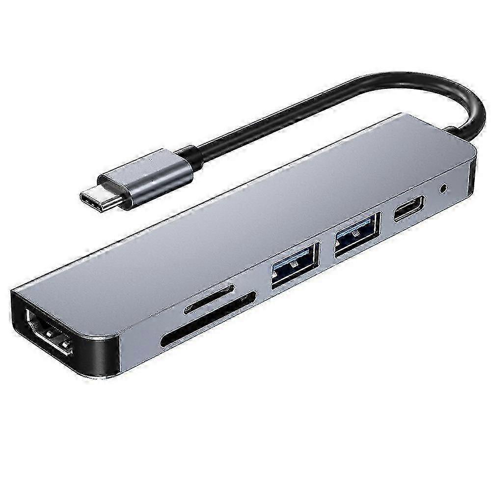 USB C hub 6 in 1 adapter