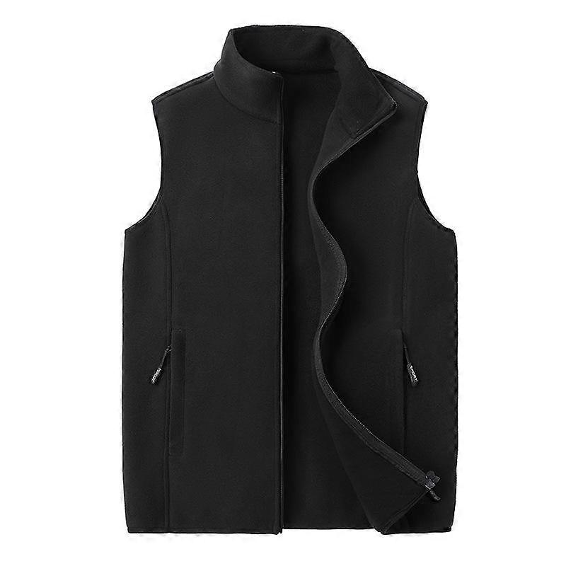 Men Autumn and Winter Lambswool Vests Warm Padded Stand-up Collar Large Size Casual Versatile Trend Jacket Shoulders