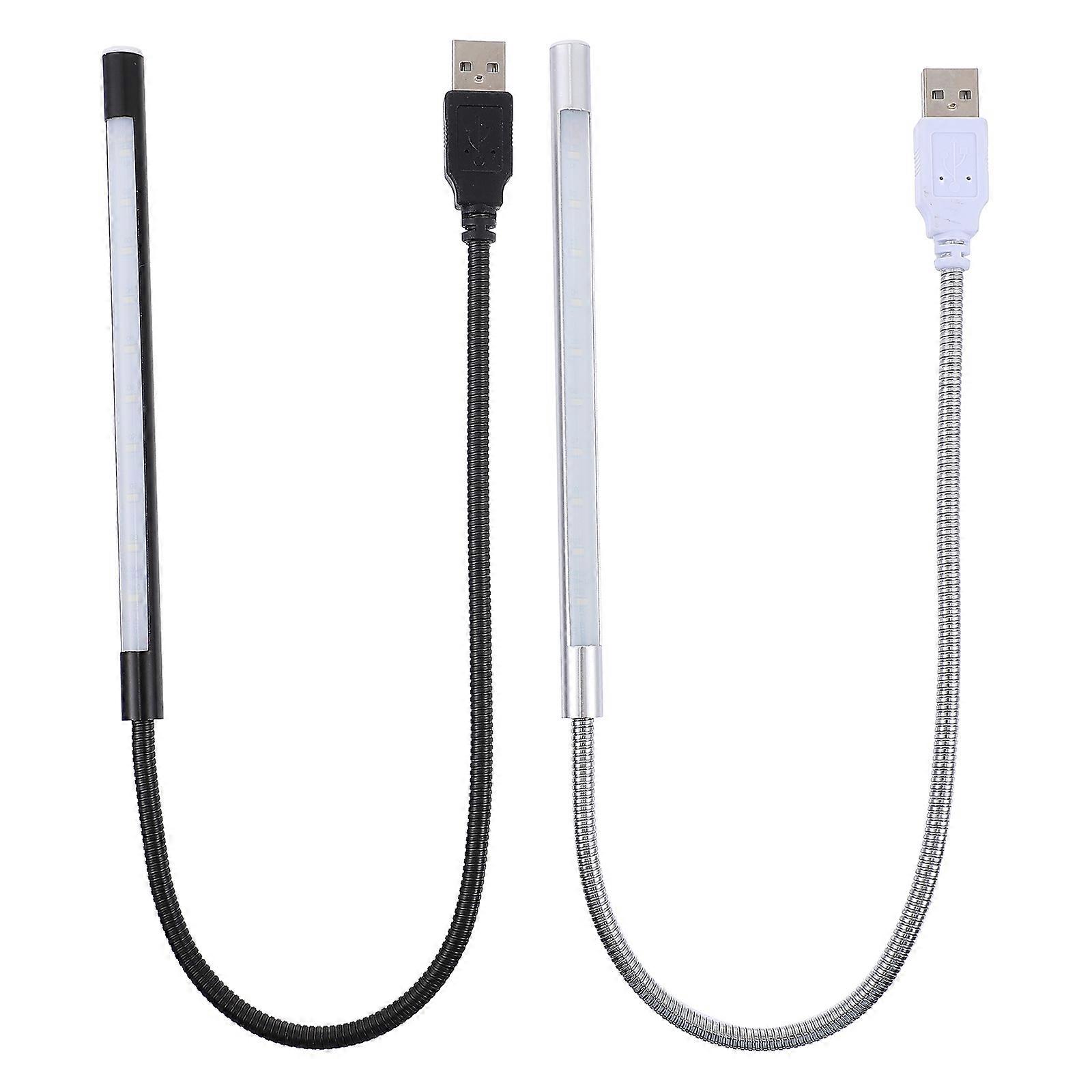 USB LED Reading Lamp with Dimmable Light Touch Switch and Flexible Gooseneck for Home Use Assorted Color