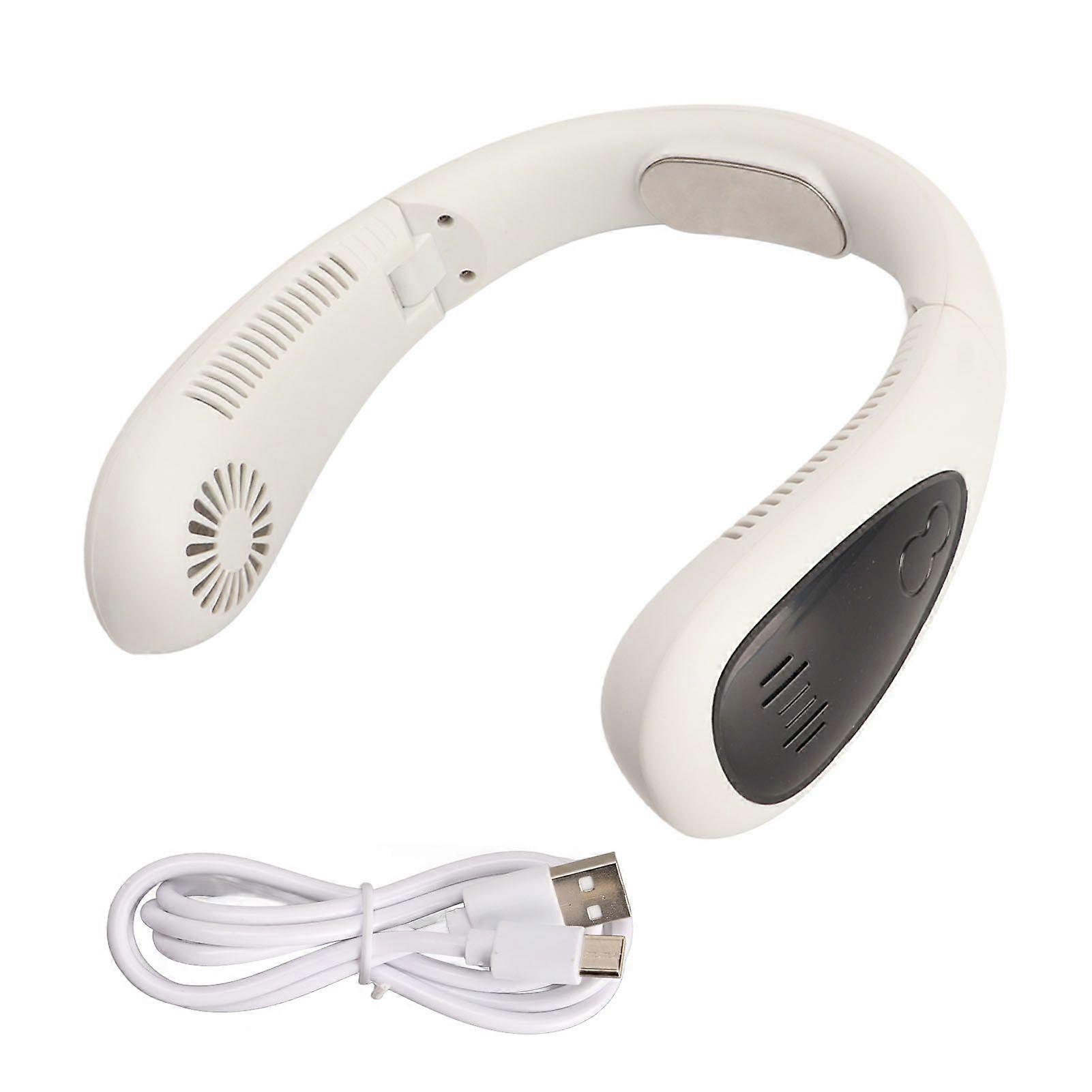 2025 أحدث طراز مروحة رقبة بدون شفرات USB قابلة لإعادة الشحن 360 درجة مخرج هواء 3