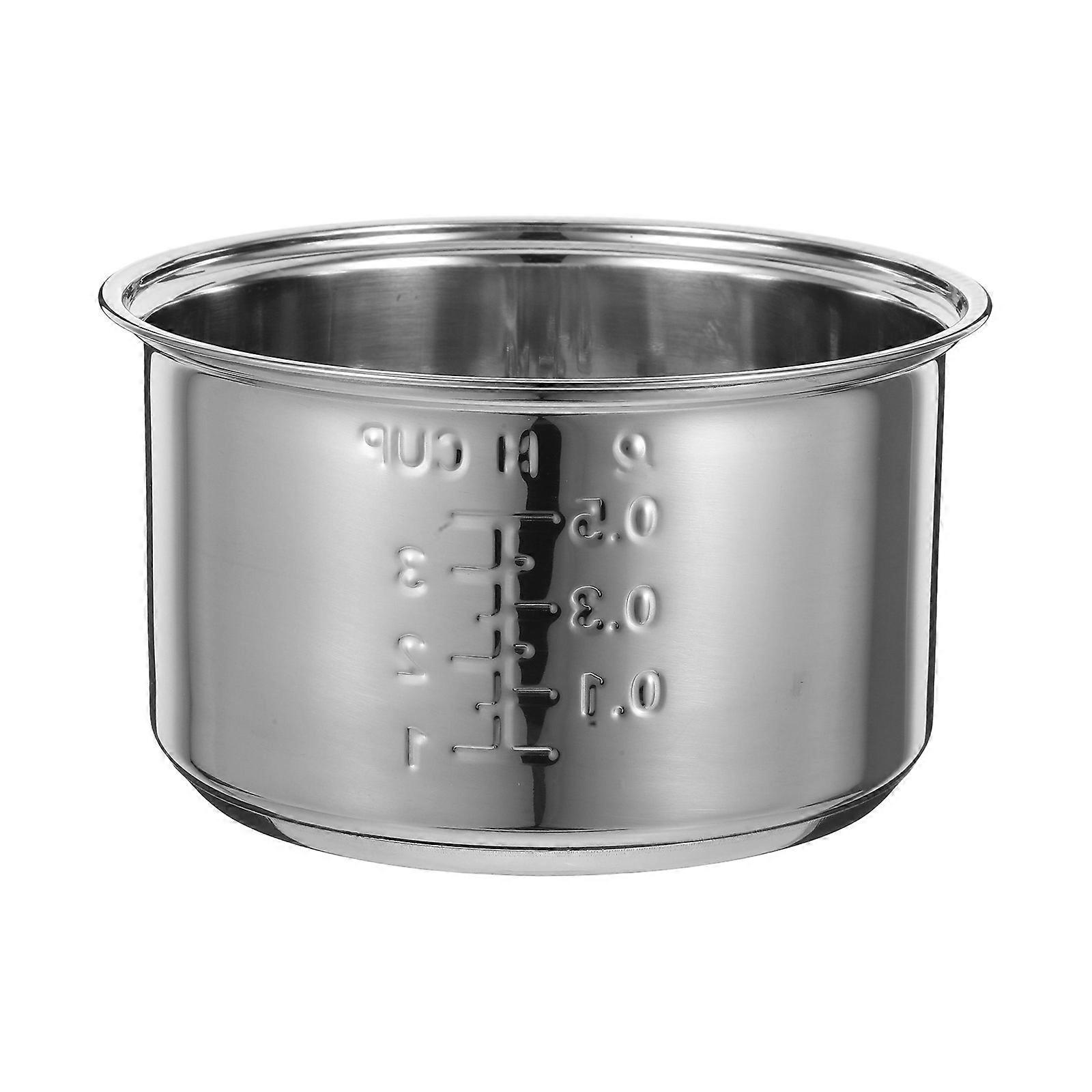Universal Stainless Steel Inner Pot for Rice Cooker Replacement Electric Cooker Liner for Boiling and Porridge Cooking 1.6 L