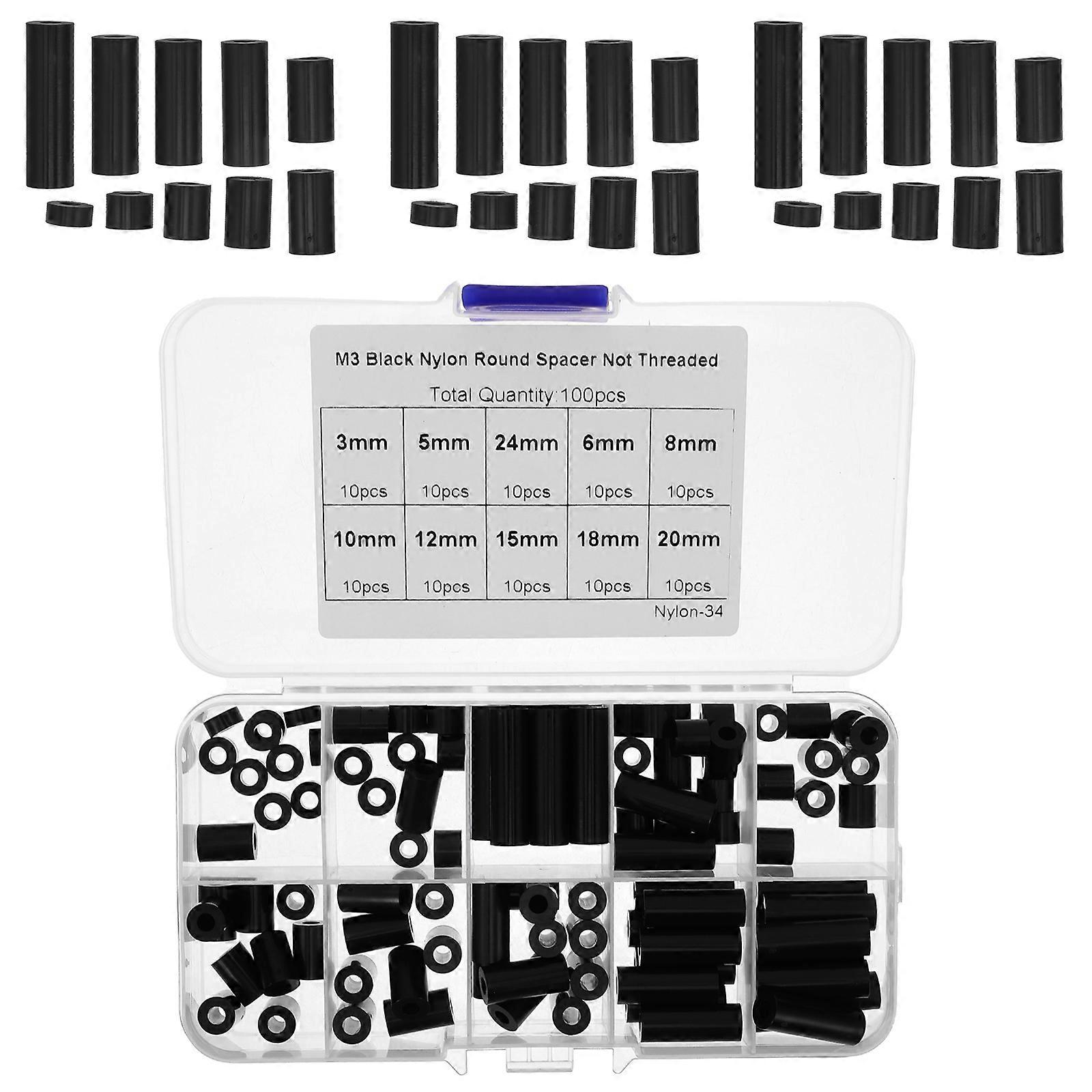 100pcs Nylon Electrical Outlet Spacers, Round Insulating Washers for Secure Socket Installation, Plastic Spacers for Electrical Box Screws, Stable and