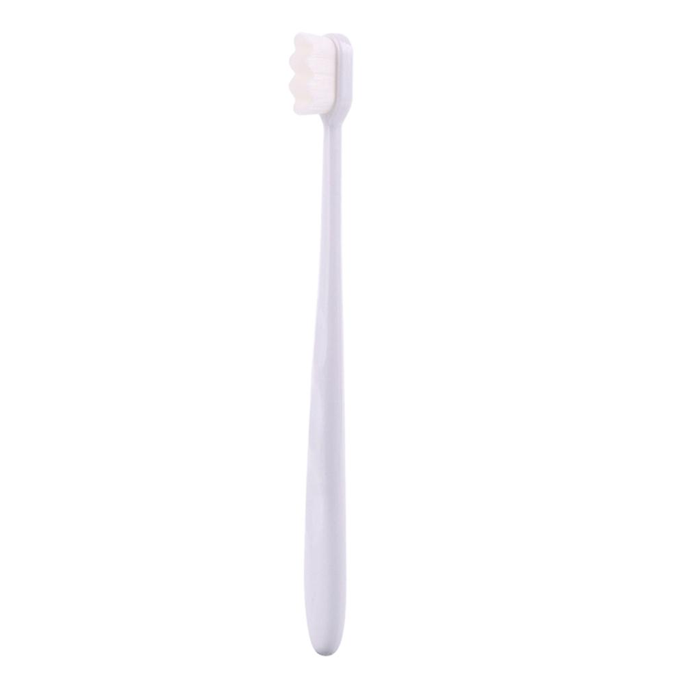 Compact Toothbrush Micro-Nano Toothbrushes Teeth Cleaning Ergonomic Handle White 1Set
