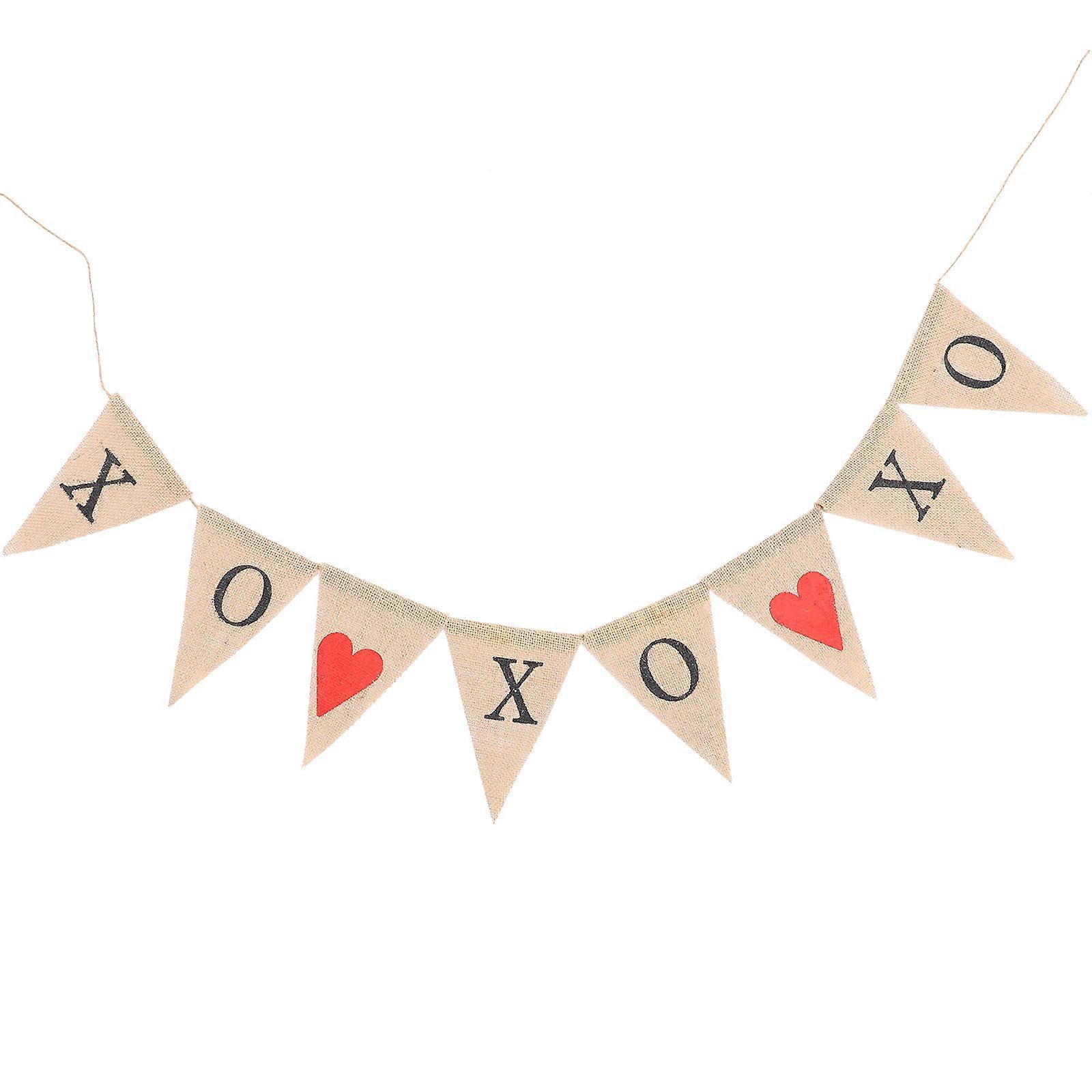 Valentines Day Garland Wedding Bunting Reusable Multi Color 1Set