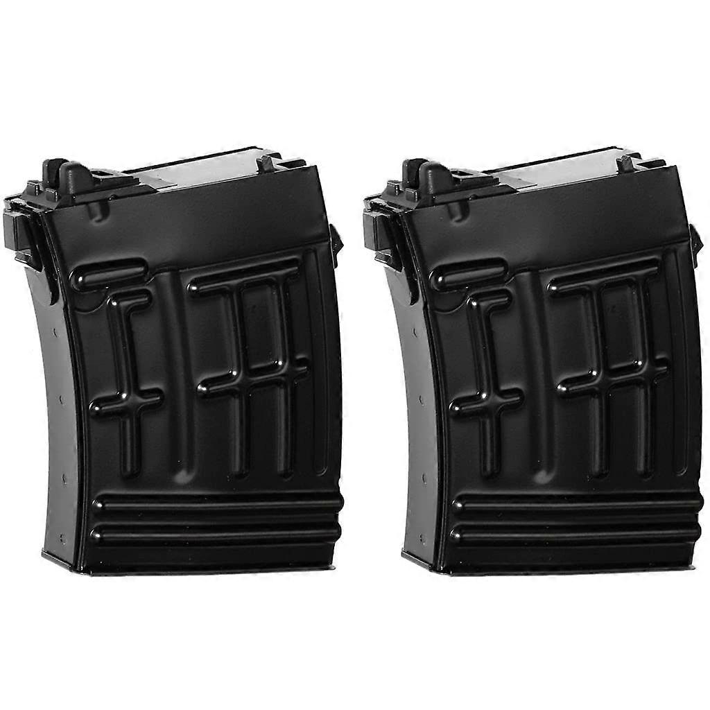 Airsoft Airsoft Parts WE (WETECH) 2pcs 21rd Gas Magazine for WE ACE VD SVD Series GBB Rifle Black