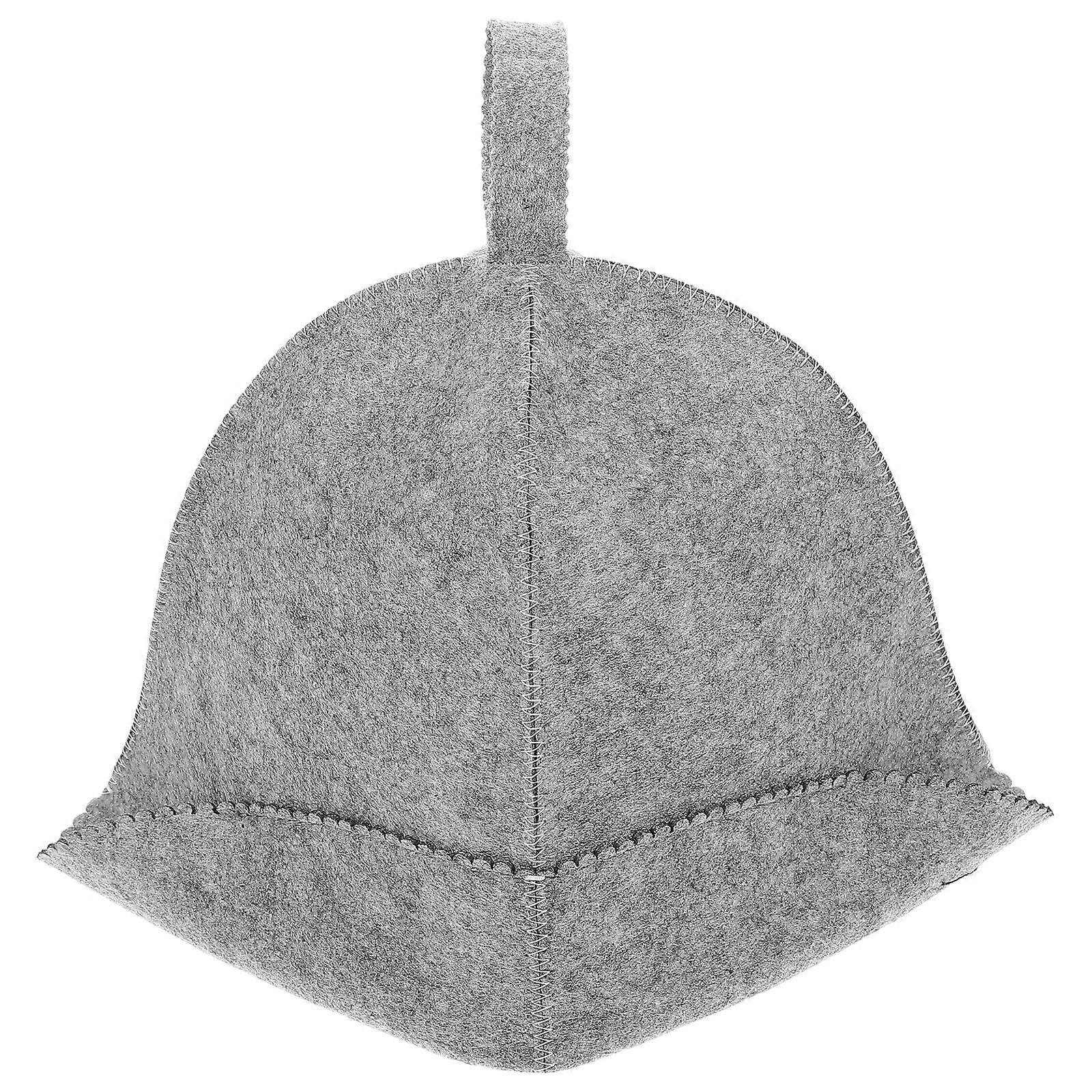 Felt Sauna Hat Breathable Water Absorbent Grey Sauna Hat Thick