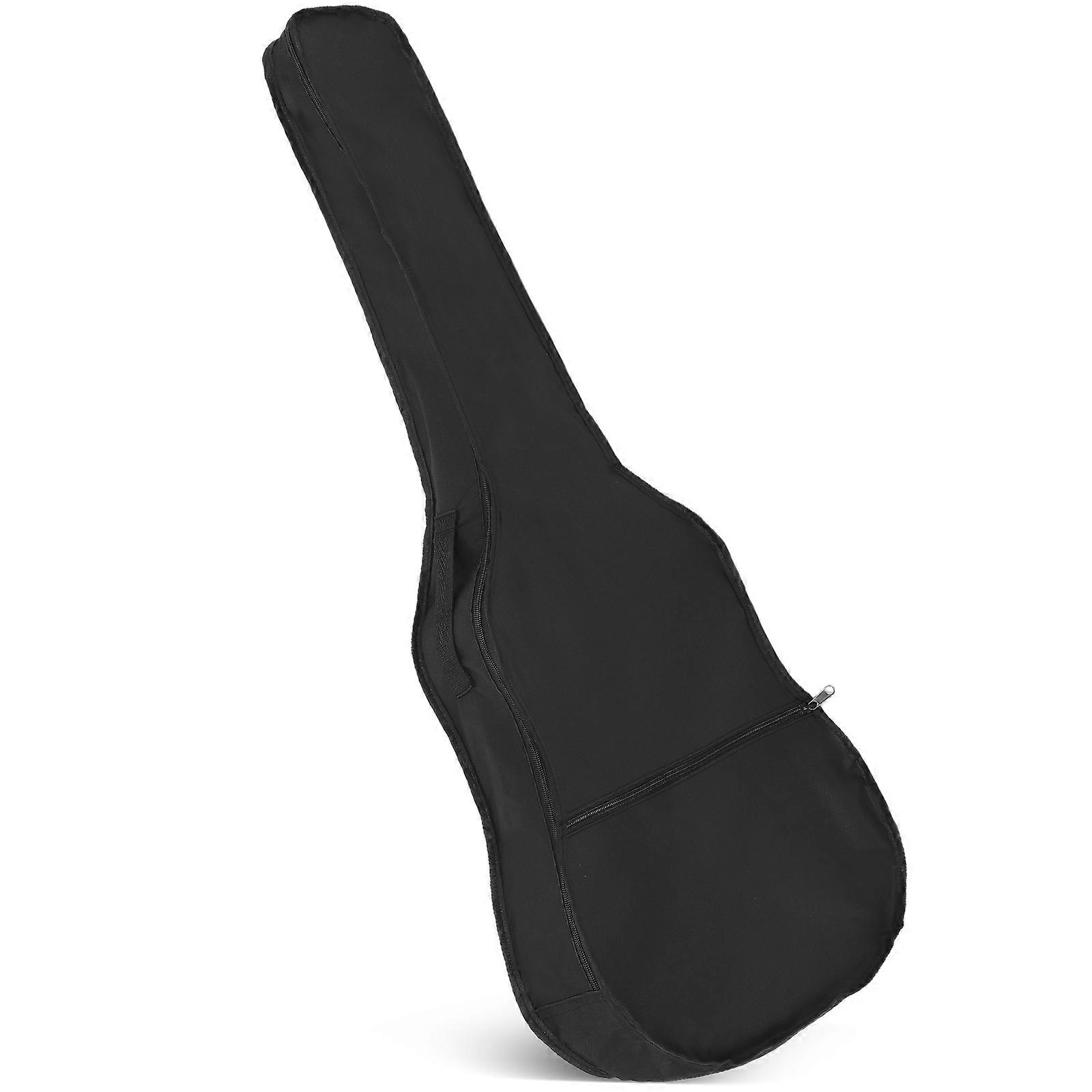 Guitar Bag with Strap, Black Case with Double Slider Zipper and Front Pocket for Acoustic and Electric Guitars