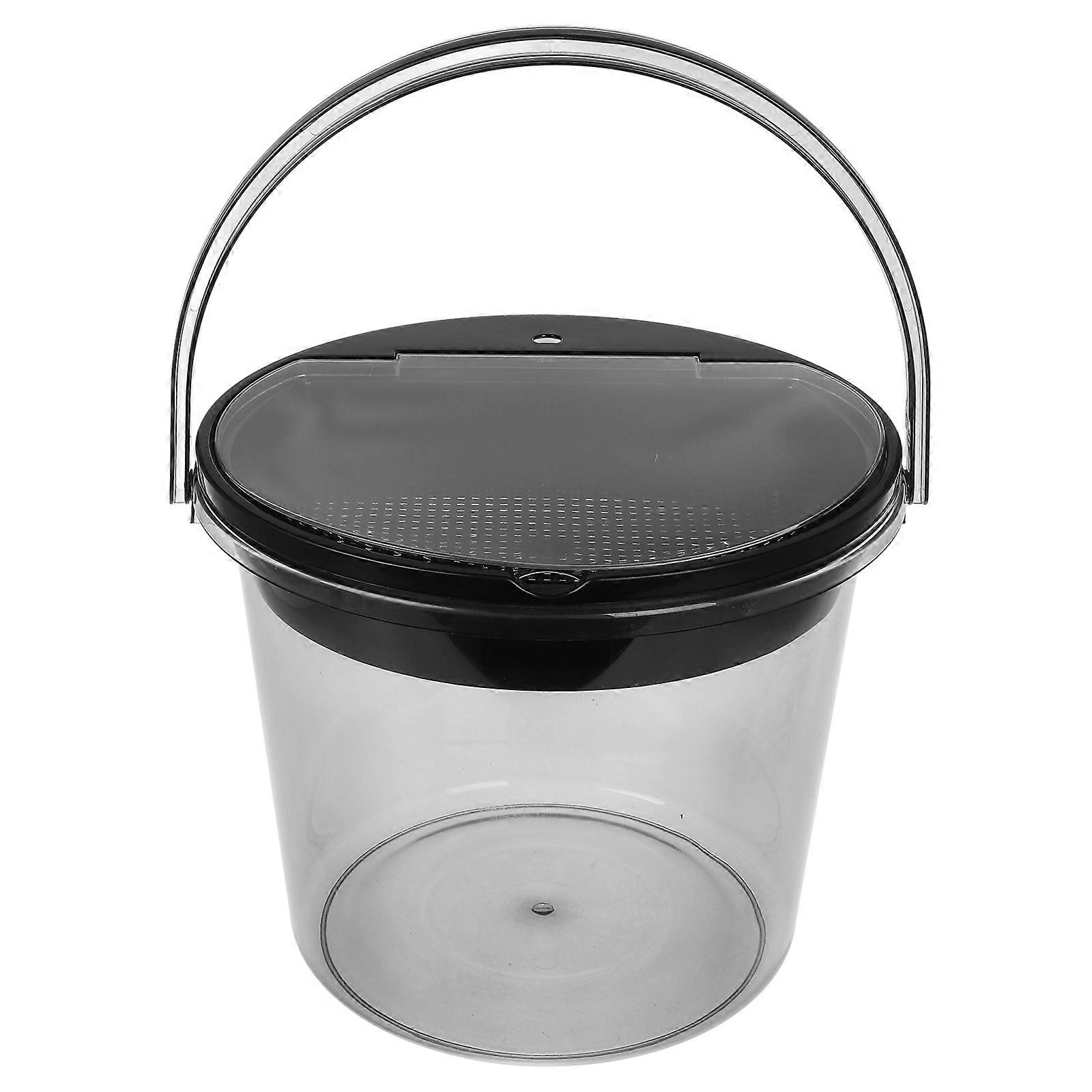 Kitchen Garbage Bin Rectangular Compost Container For Tea Grounds Handheld Waste Separation Home Use 11.0 11.0 9.3in 1Pack