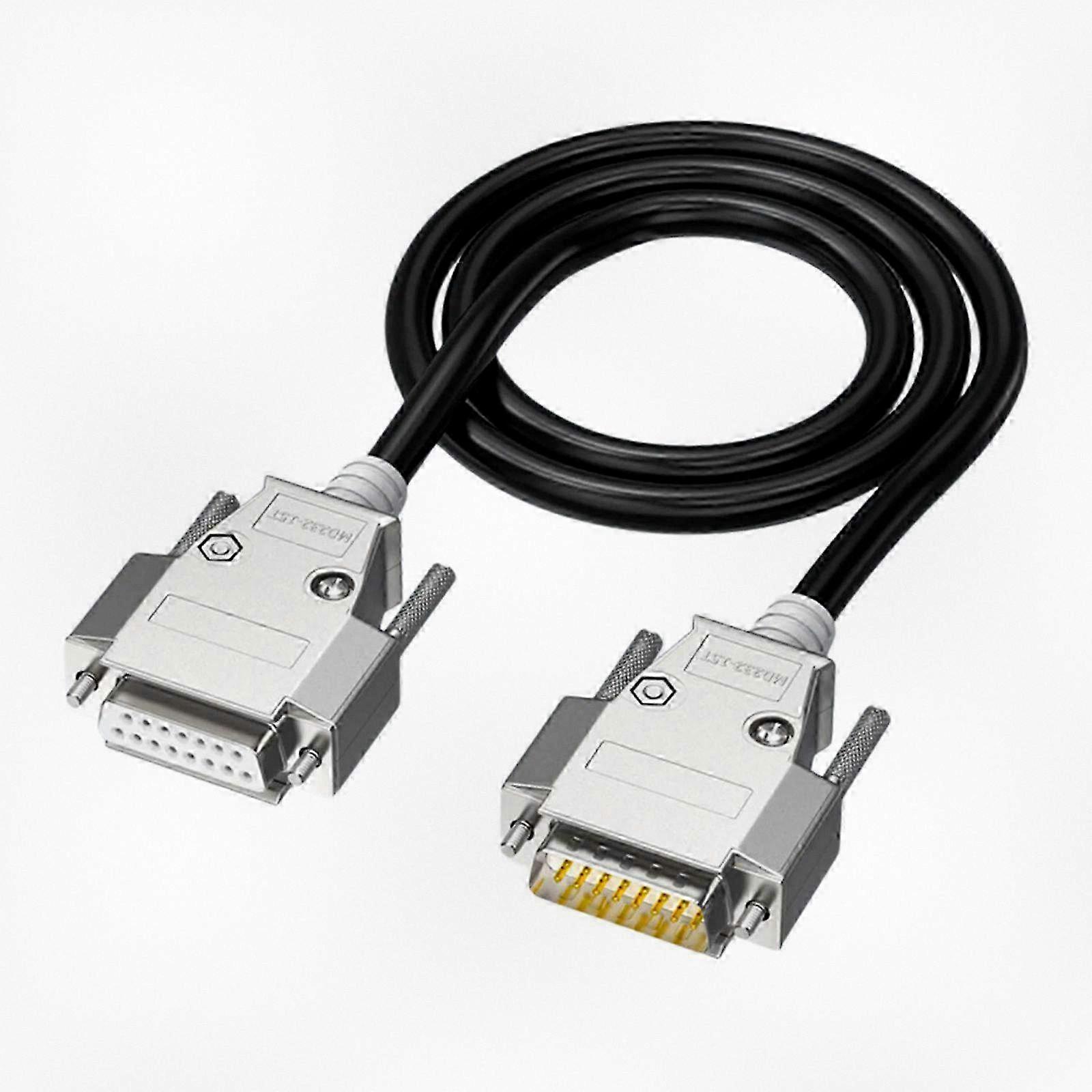 1.5m to 30m DB15 Extension Cable Male to Female 15 Pin 2 Row Serial Data Cord for Industrial Control Equipment and Instruments