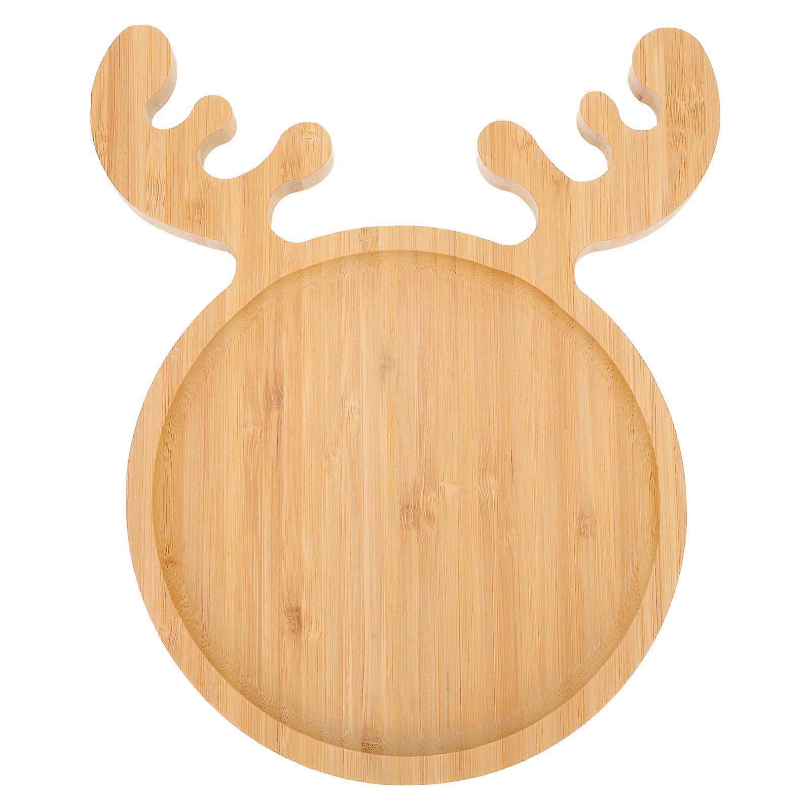 Wooden Appetizer Tray Christmas Serving Platter Charcuterie Board Sushi Serving Tray Rustic Serving Platter For Snack Dessert Fruit Steak(Christmas