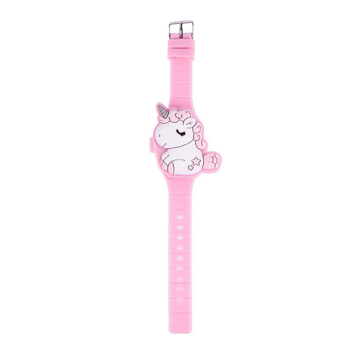 Cartoon Style Kid Watch Unicorn Watch For Little Girls Pink Color 22.5X5CM Size Digital Led Touch Screen 1Pack