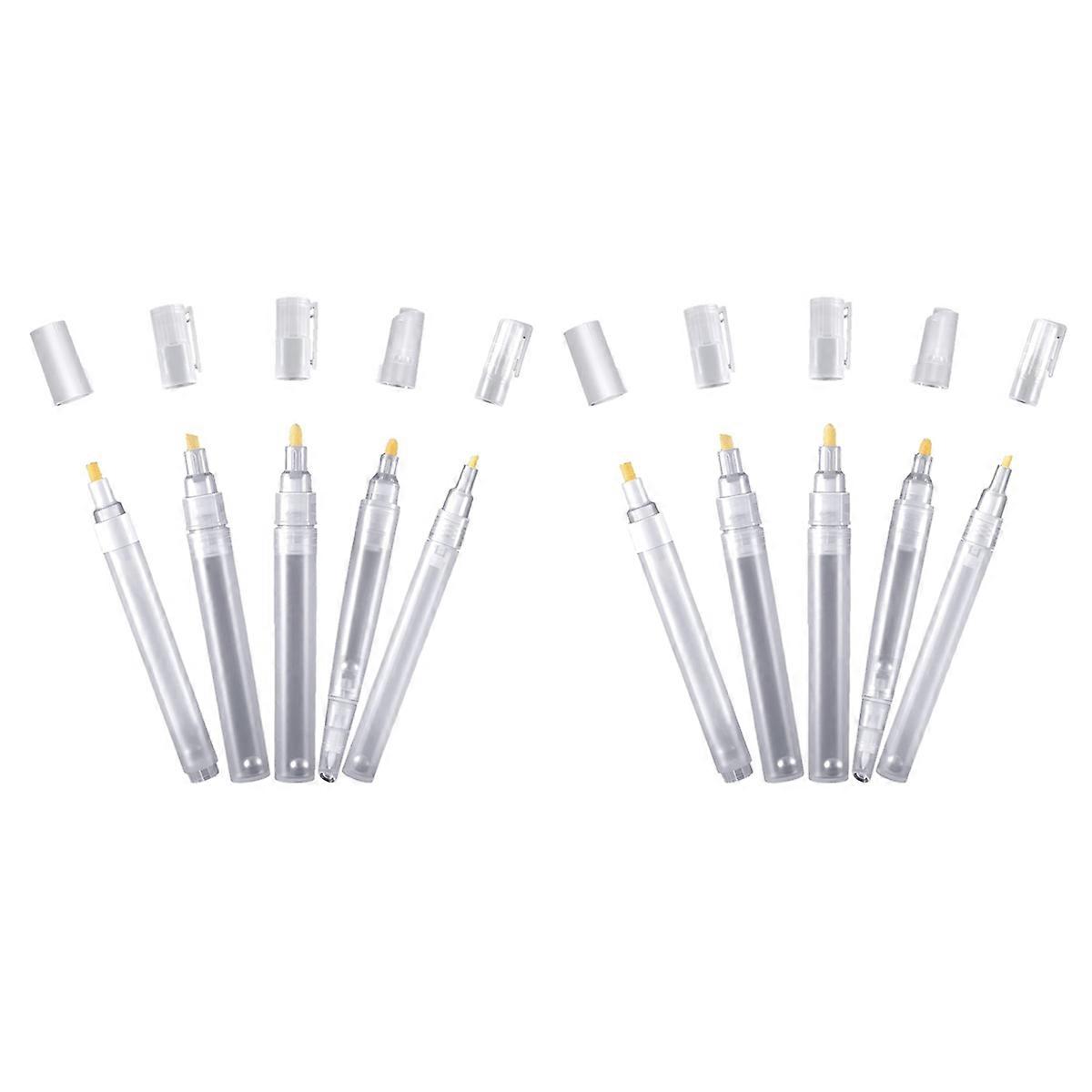 10Pcs Empty Refill Paint Markers Blank Refillable Paint Pens Empty Refillable Marker for Painting Tr