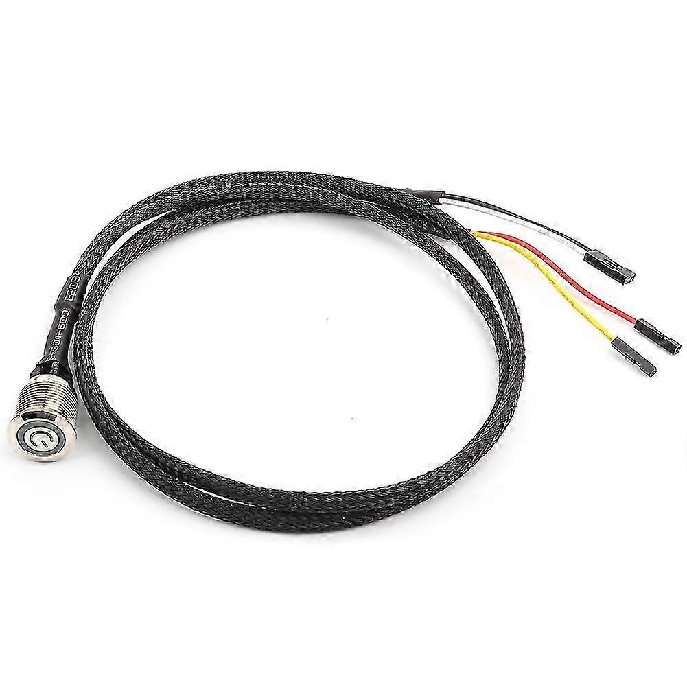 Desktop Computer Host Switch Cable Metal Button Metal LED Power ButtonRed