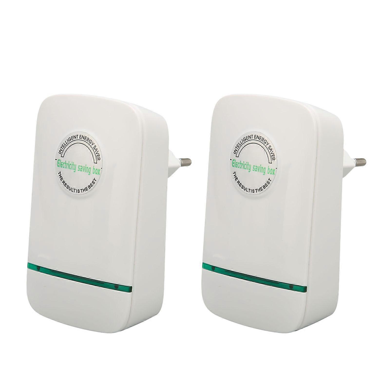 2 Pack 28000W Power Saver AC 90-240V Stabilized Voltage Current nced for Home EU Plug