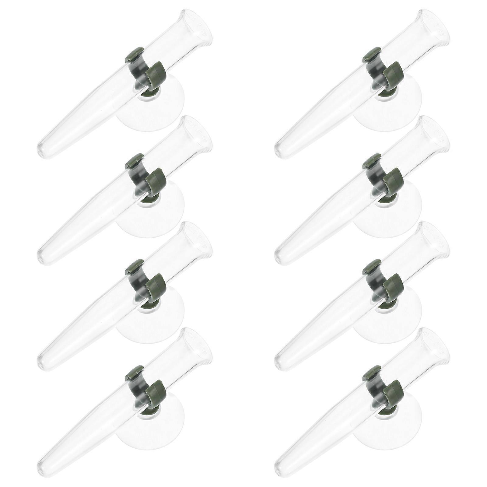 Flower Tubes Fresh Suction Buckle Storage Pipe Transparent 11.00X4.00X4.00CM 8Pcs