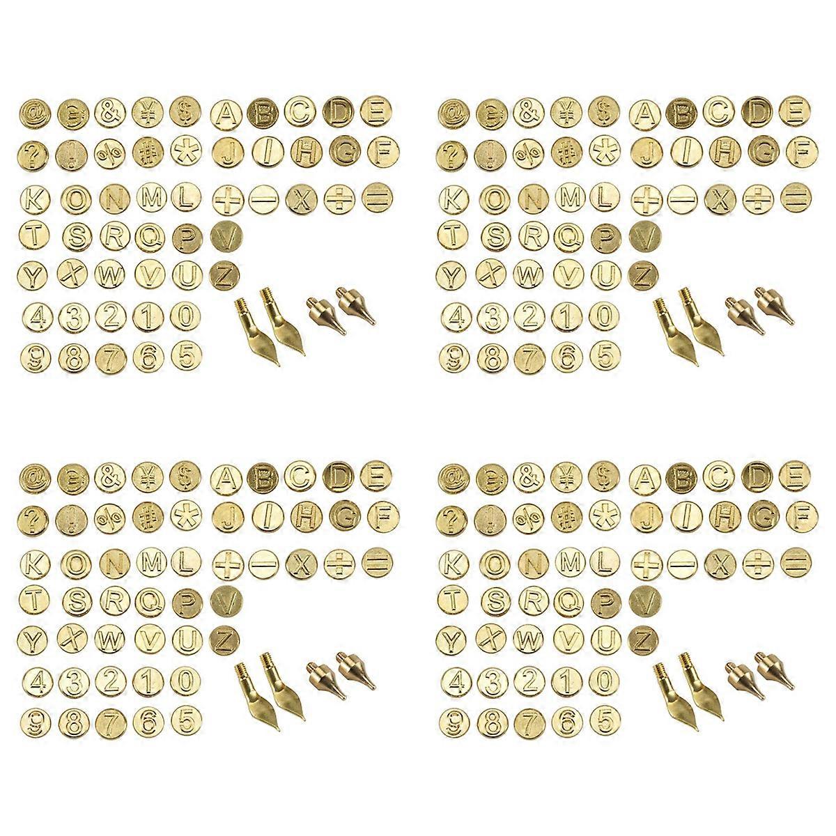 224 Pieces Wood Burning Tip Letter Wood Burning Tip Set Including Alphabet Number for Wood Craft DIY