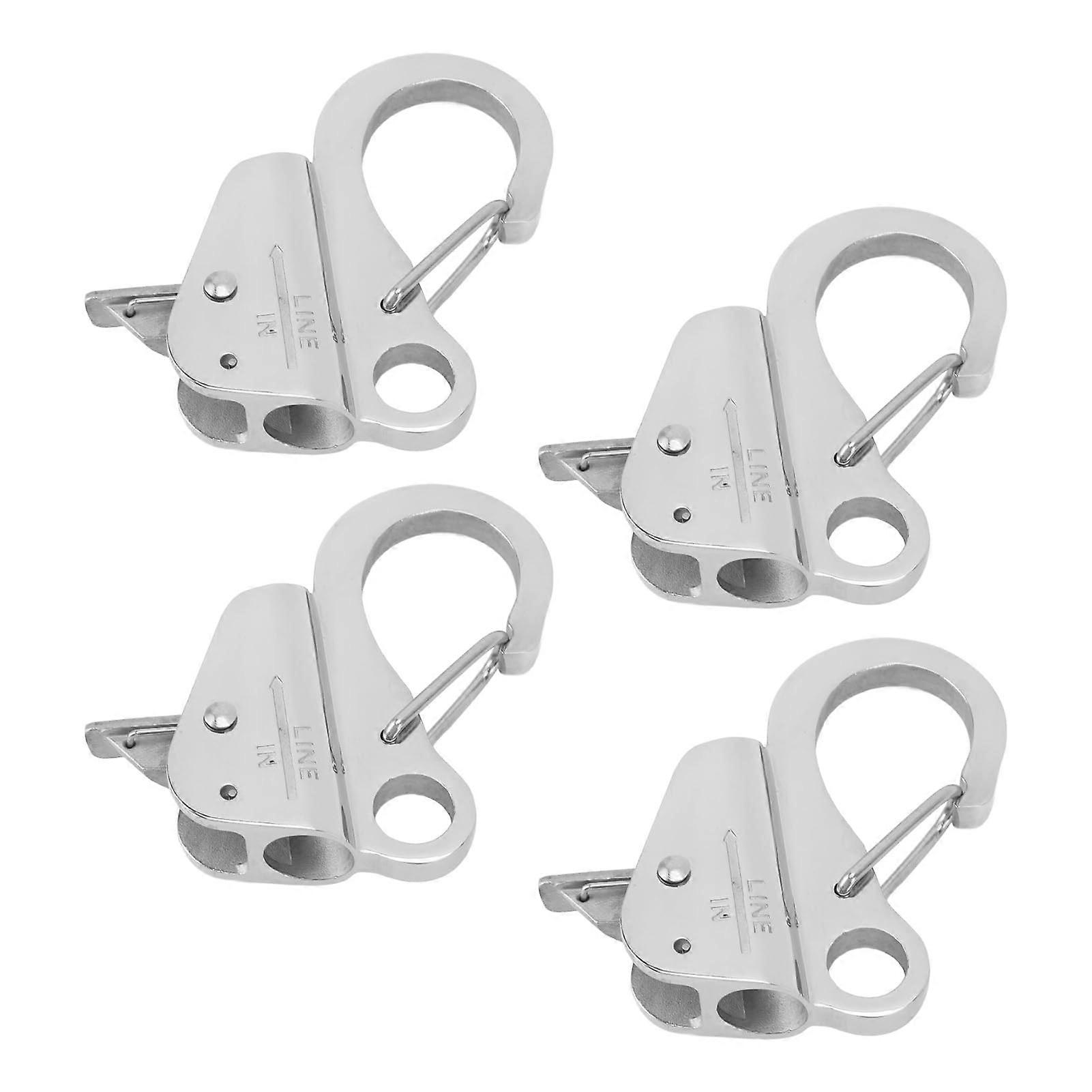 4 Pieces Boat Anchor Hooks, 316 Stainless Steel Quick Release Clip for Kayaks