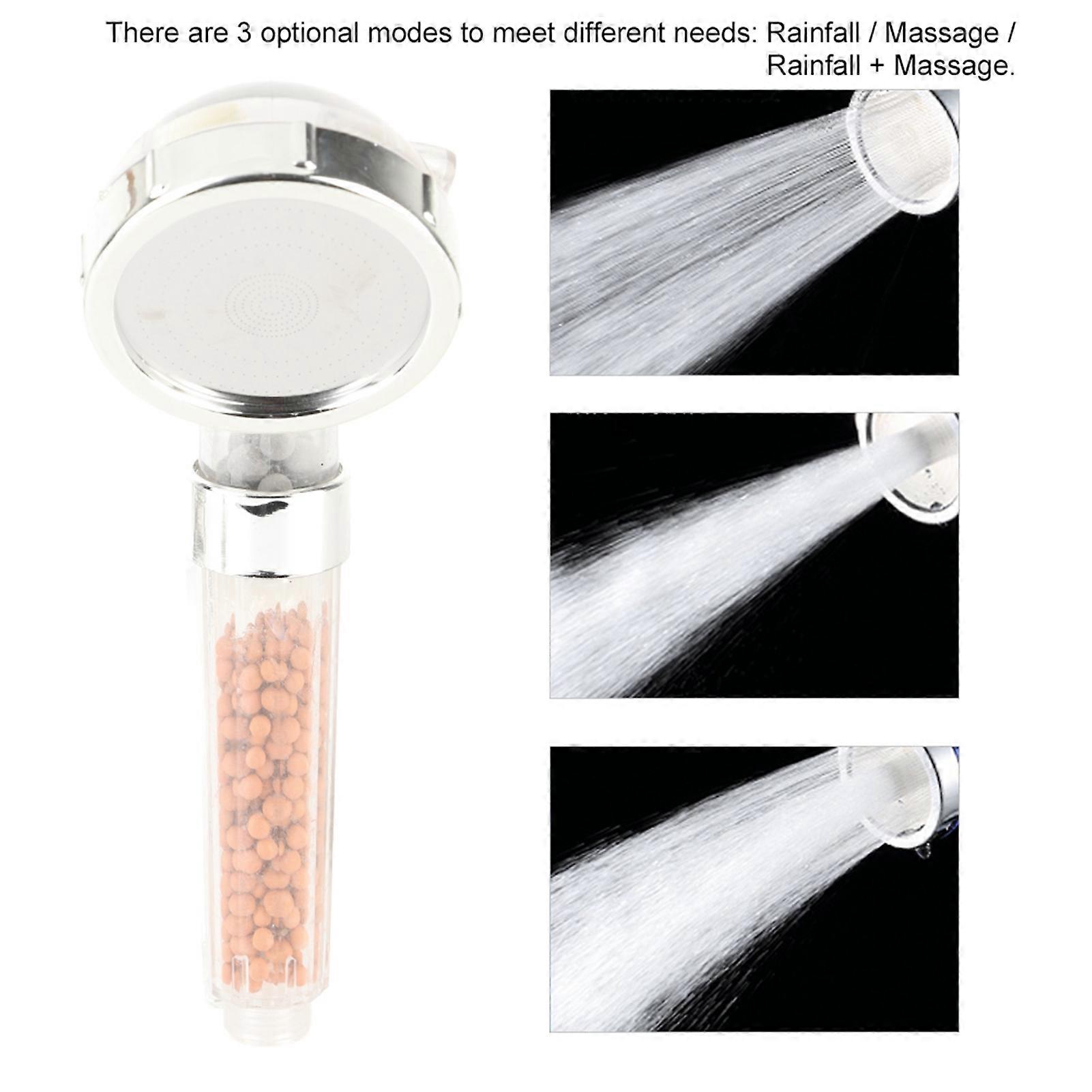 High Pressure Shower Head and Hose Bracket Water Saving Lonic Filter Set