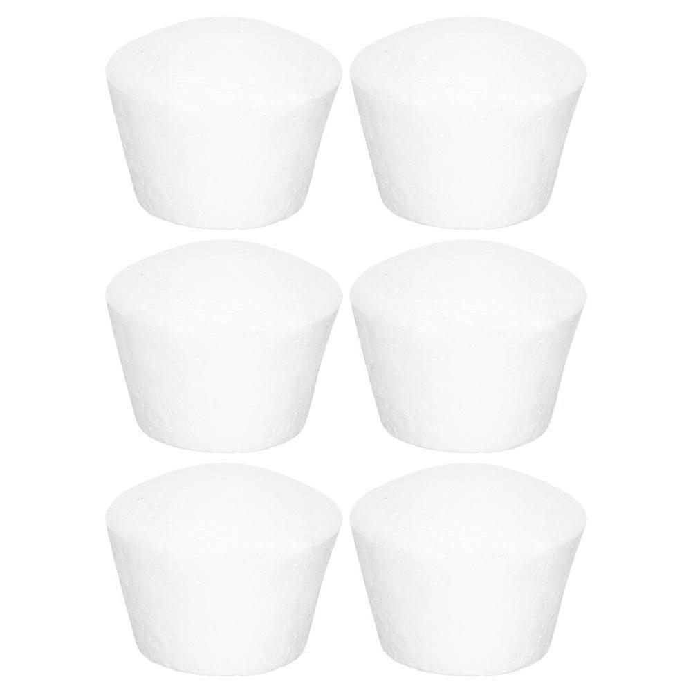 6pcs Medium Foam Cupcake Models for Cake Decorating – Lightweight DIY Cake Dummies for Crafts, Party Displays and Practice