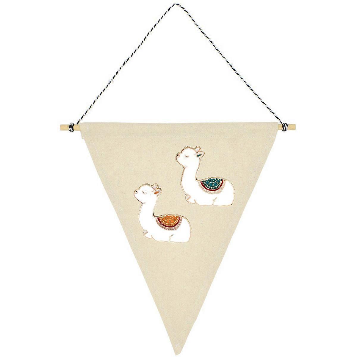 Hanging Decoration Badge Wall Display Artists Beige 2Pcs