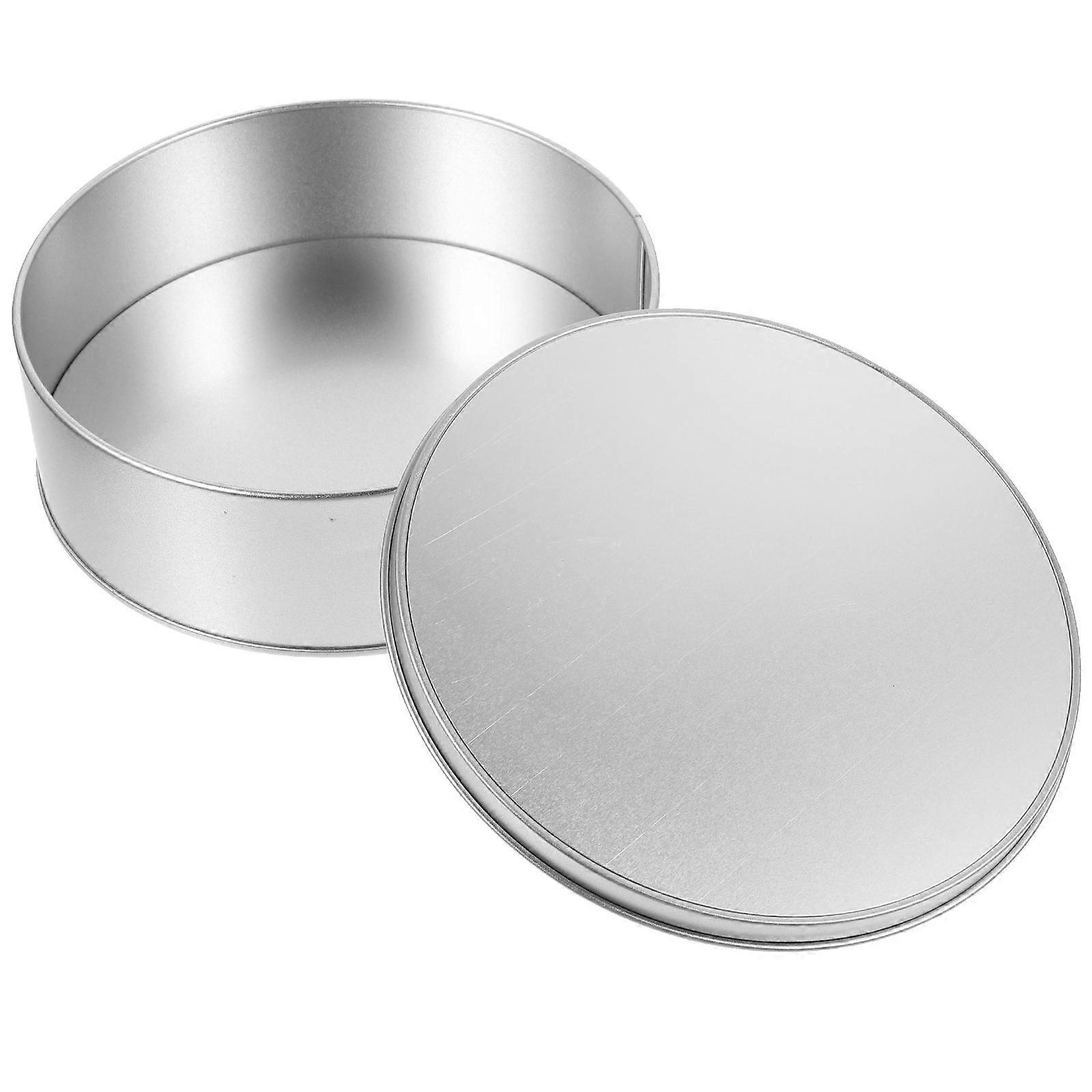 Cookie Case Diy Iron Box Compact Design for School Office Use Silver Size 15.50X15.50X5.00CM with Sublimation Printing 1Pack