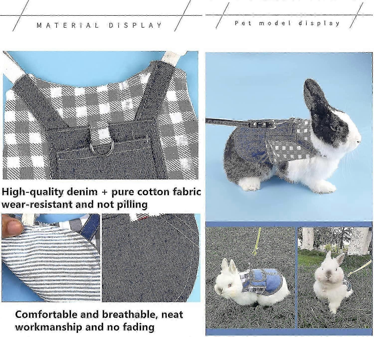 Verstellbares Geschirr & Leine Für Kleintiere - 3er Set Für Hamster, Kaninchen & Mehr