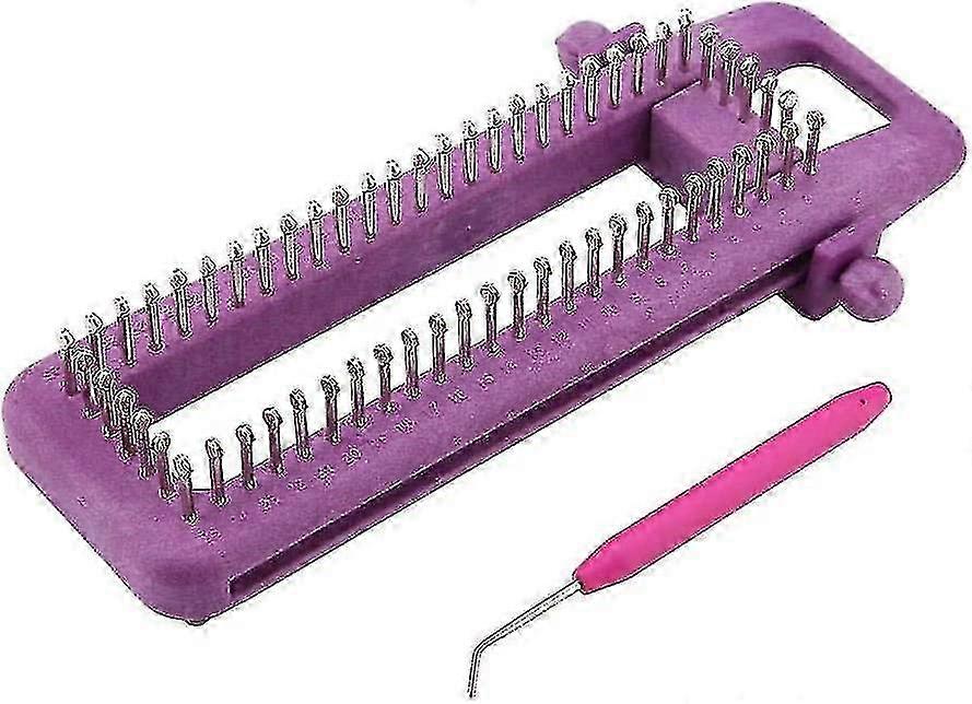 Adjustable Sock Loom Kit with Hook - DIY Knitting Loom Craft Tool for Socks, Scarves, and Hats