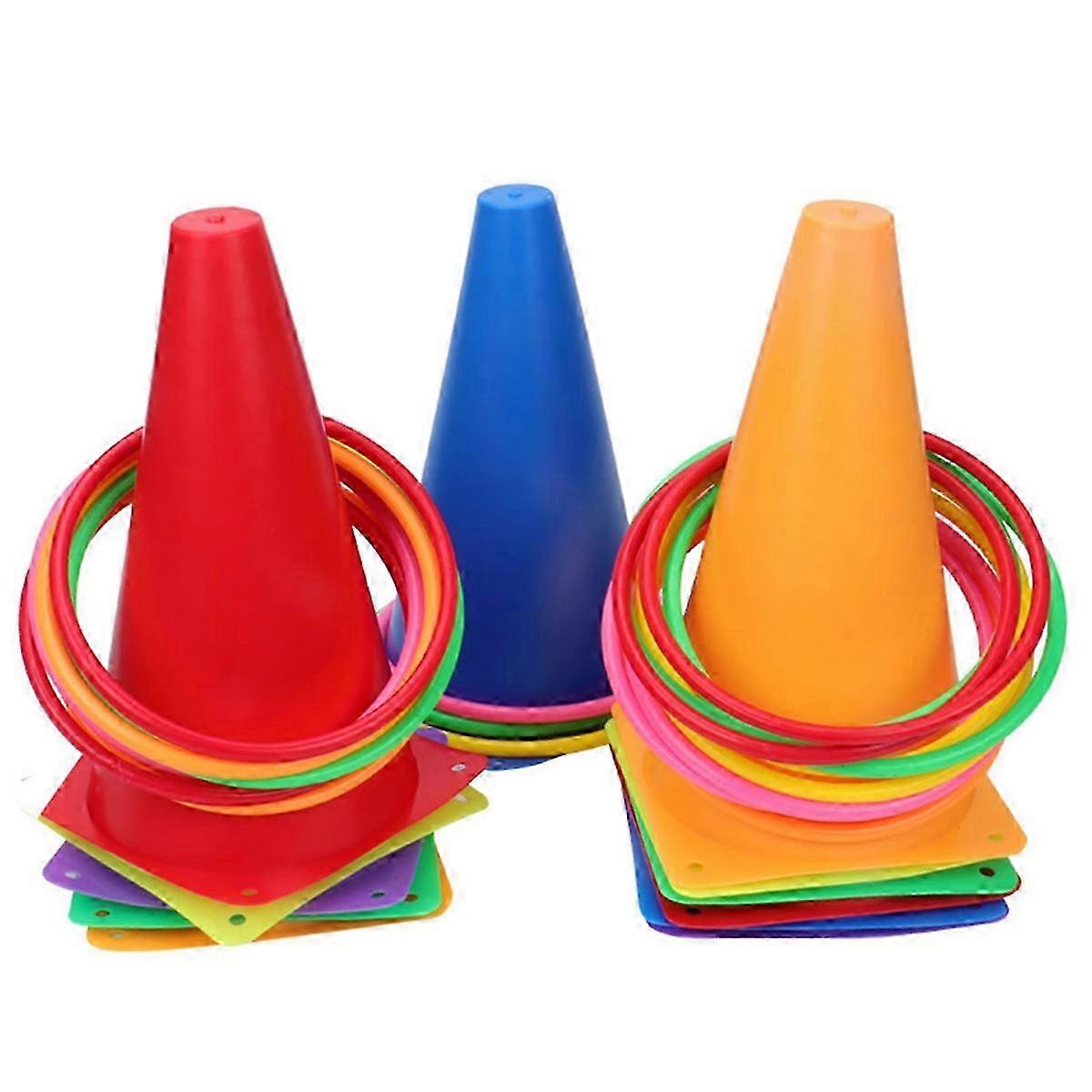 Outdoor Plastic Ring Toss Game for Kids - Parent-Child Interactive Competition and Skill Development