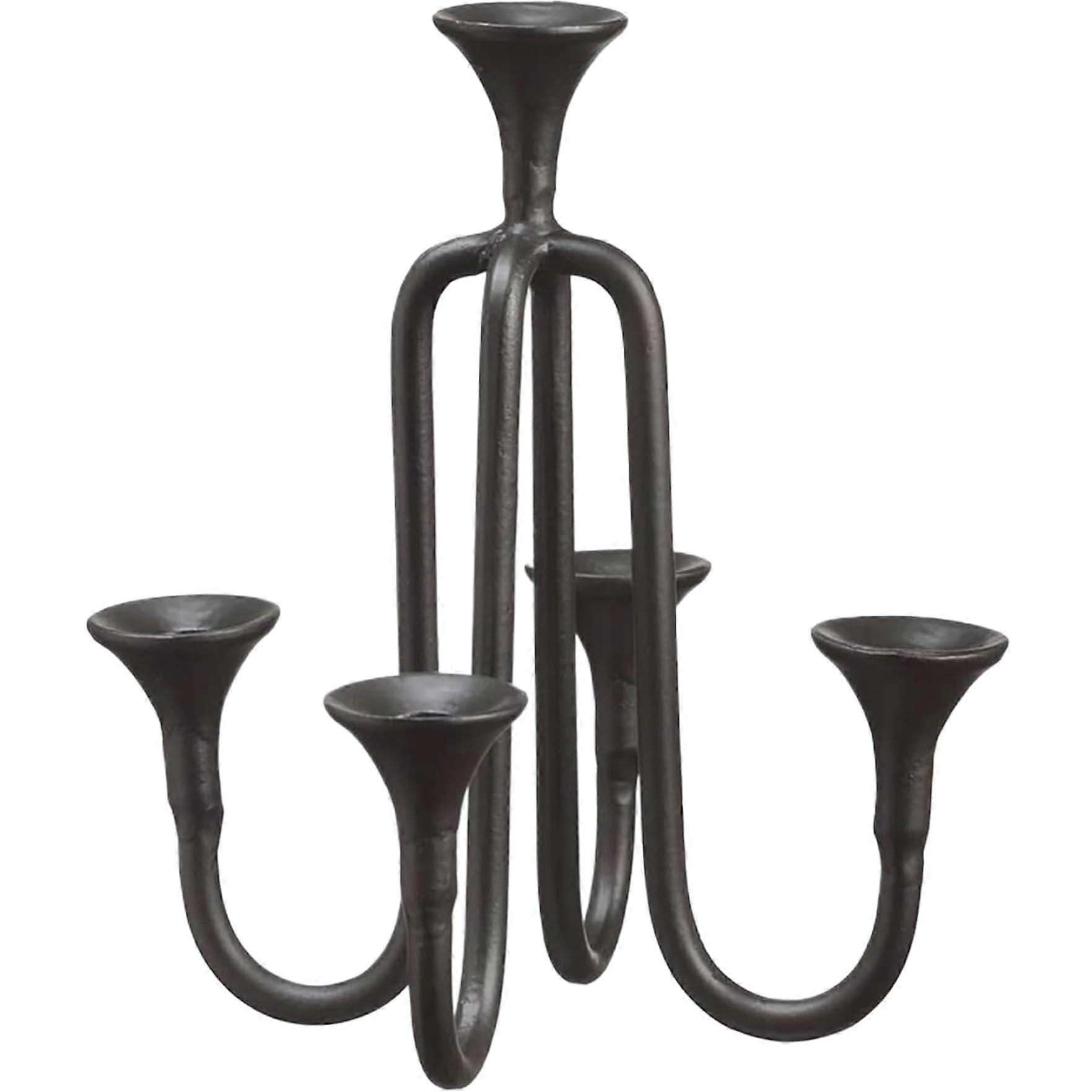 Candelabra Tree Topper 11 Inch 5 Arm Vintage Resin Candle Holder for Christmas Tree Party Table Decor