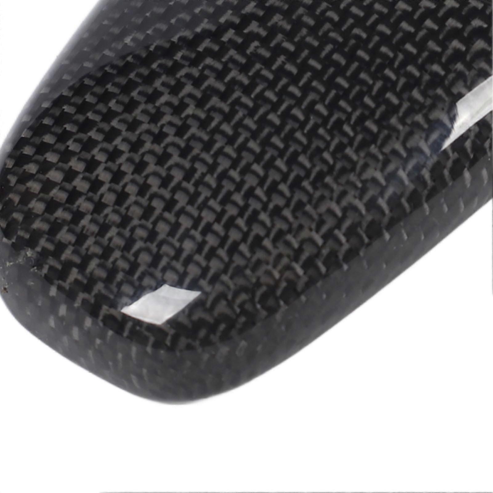 2Pcs Gear Shifter Knob Trim Carbon Fiber Stylish Sturdy Smoother Gear Shift Knob Side Cover For GT‑R R35