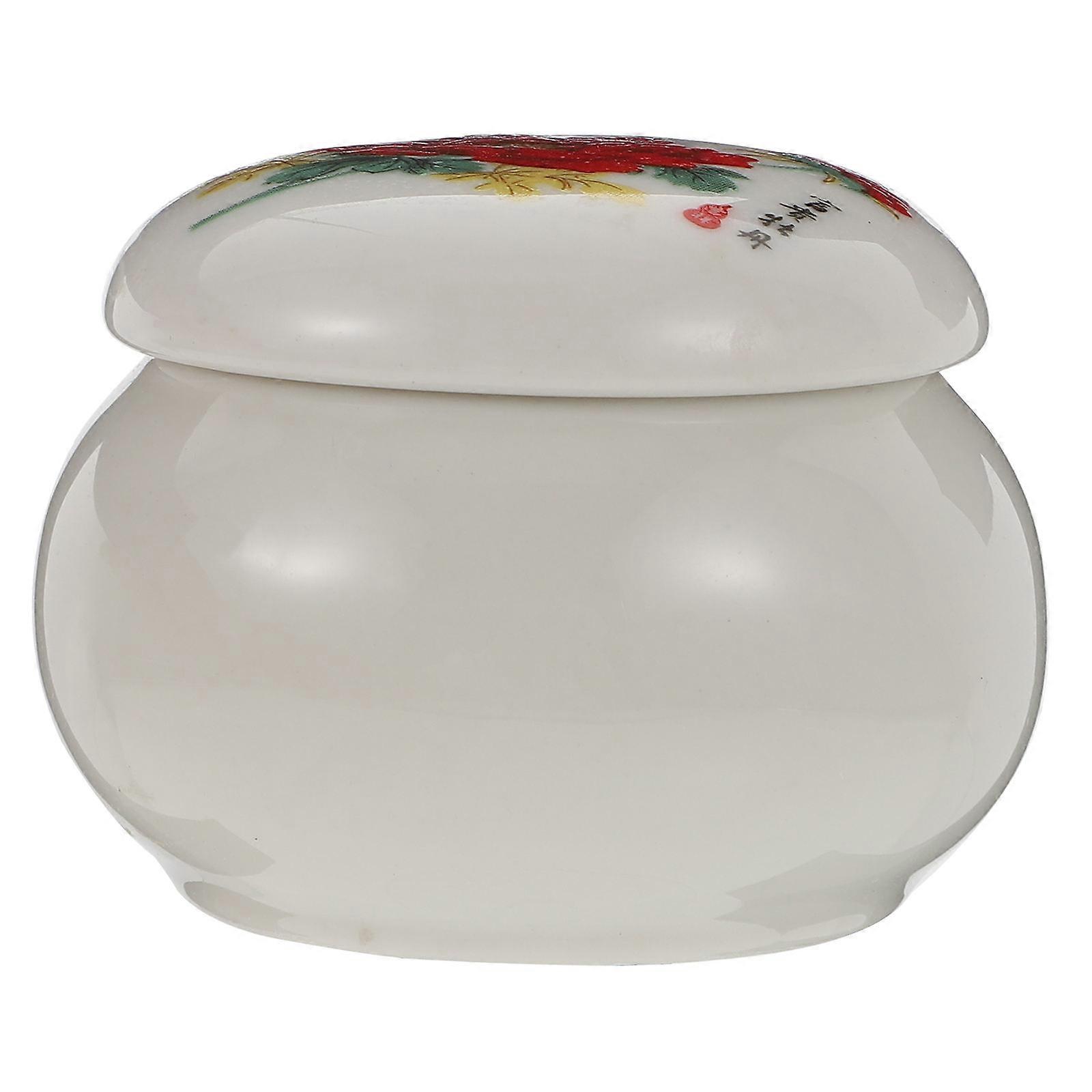 Retro Style Small Ginger Jar Cream Container Dust-Proof Travel Use Red 30ml 1Pc