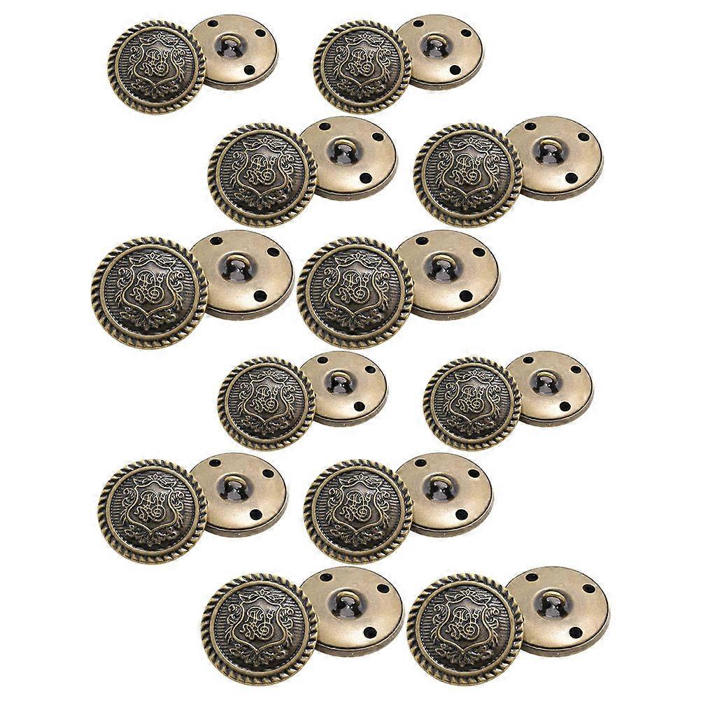 Pants Buttons Copper Material Simple Design Golden Color 2.5x2.5cm 30Pcs