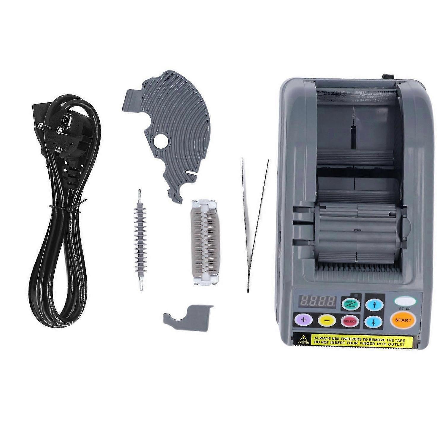 Automatic Tape Dispenser Electric 6 to 60mm Cutting Width 999m Cutting Length Ribbon Cutting Machine EU Plug 220240V