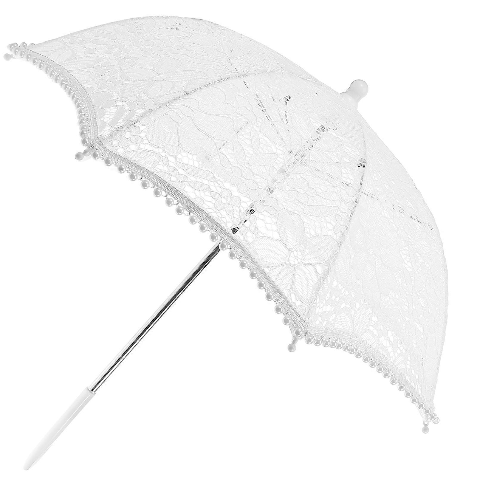 写真レース傘パラソル丸型鉄布素材女性1パック