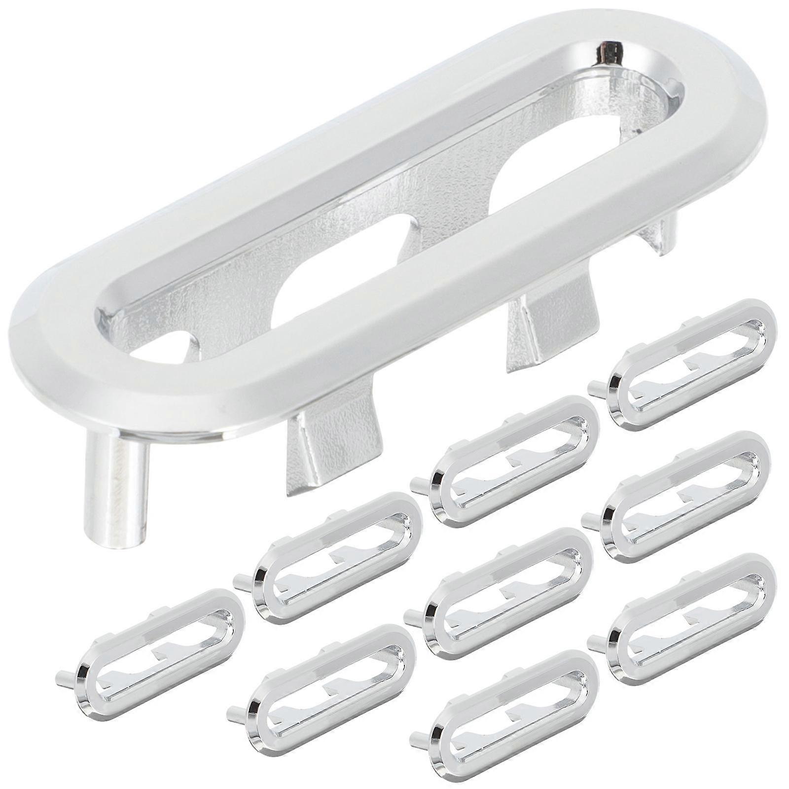 Oval Sink Overflow Cover Plastic Bathroom Basin Trim Overflow Covers 10Pcs