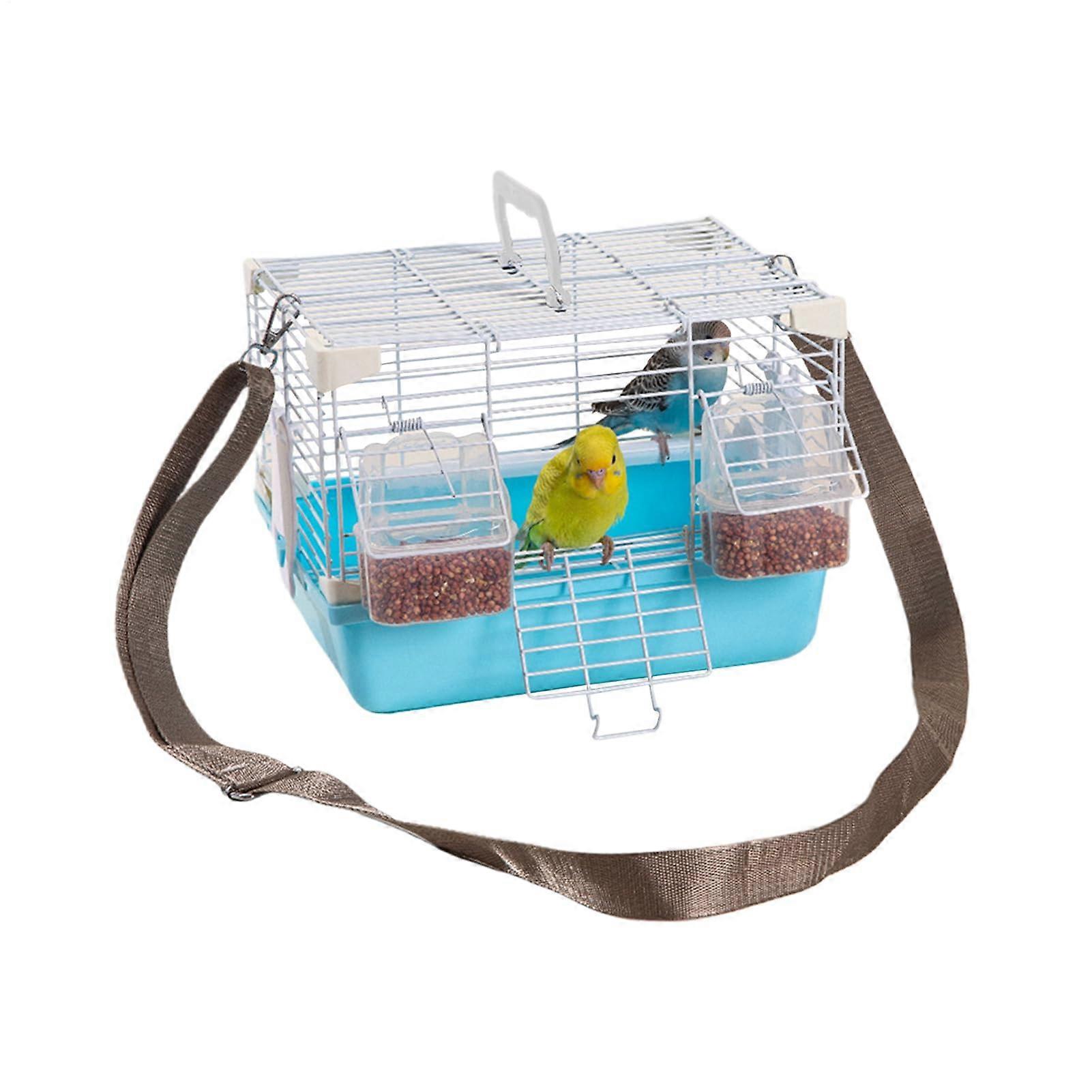 Parrot Cage Lightweight Small Bird Cage with Removable Tray and Handle Pet Supplies for Cockatiels Peonies Budgies Pearl Munia Blue
