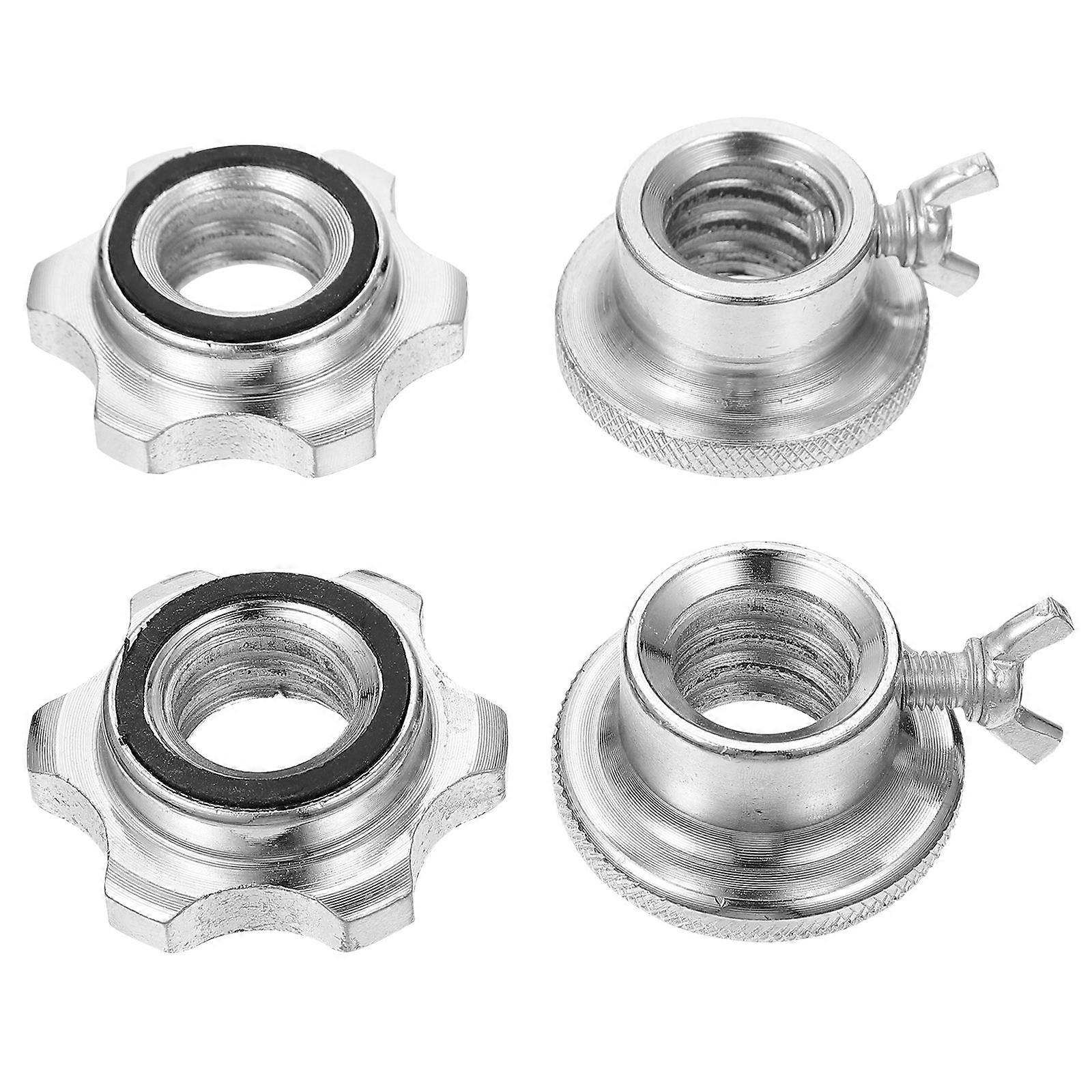 Barbell Lock Collar Anti-Skid Secure Attachment Steel Hexagonal 4Pcs