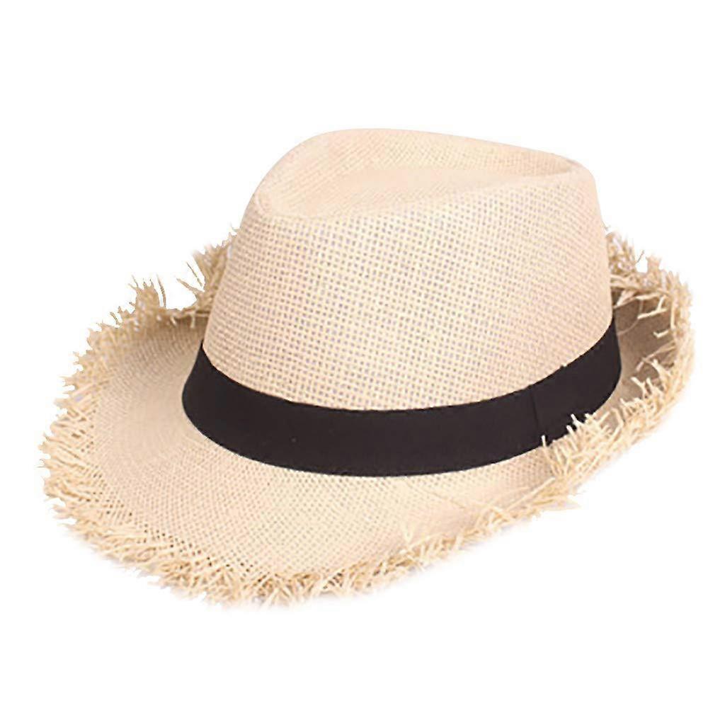 Straw Hat Gardener Unisex Summer Beach Hat Ideal for Holidays Comfortable O Beige