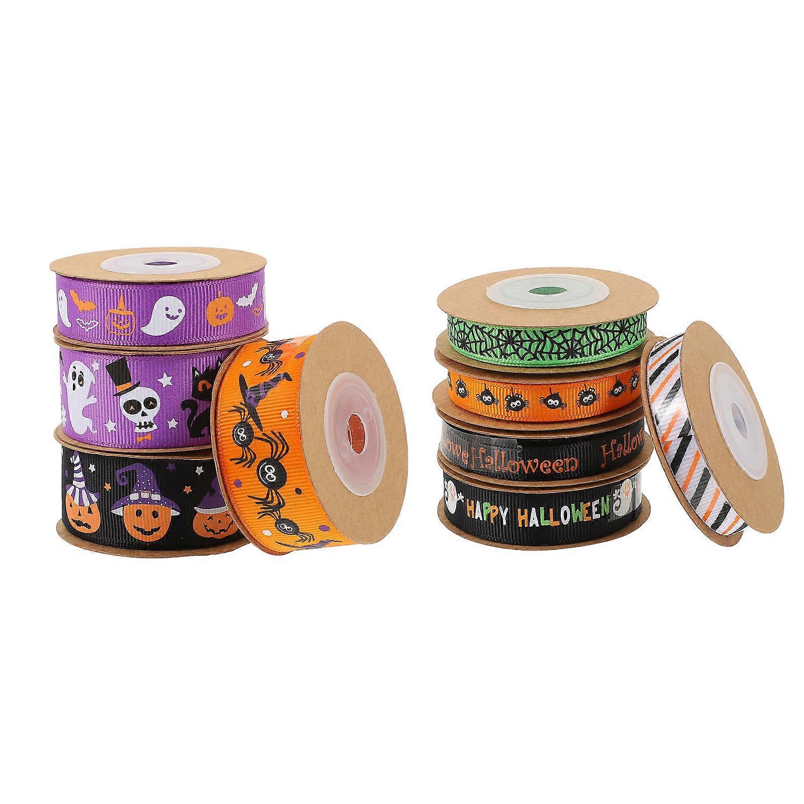 Fall Color Ribbon for and Clothing Assorted Color 2.36X1.02X0.00in Daily Life DIY 9 Rolls