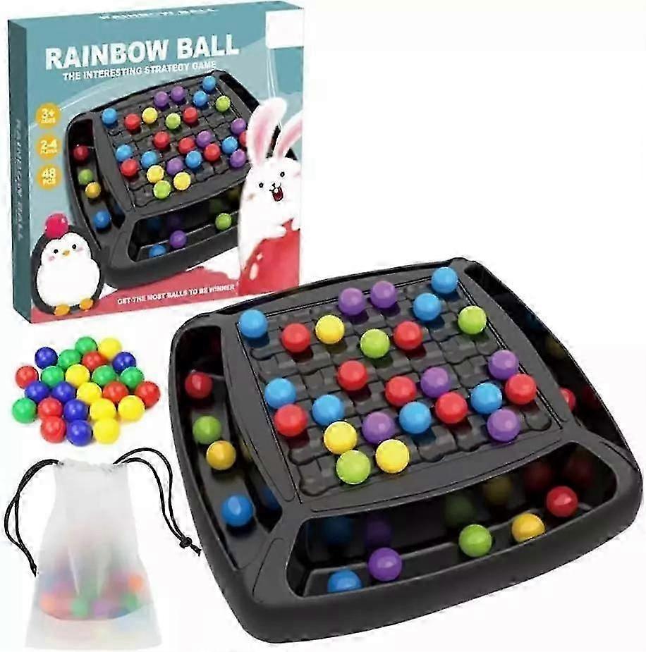 Rainbow Game Interaction Puzzle Magic Chess Game Rainbow Ball Elimination Color Educational Matching Toy Set for Kid Adult