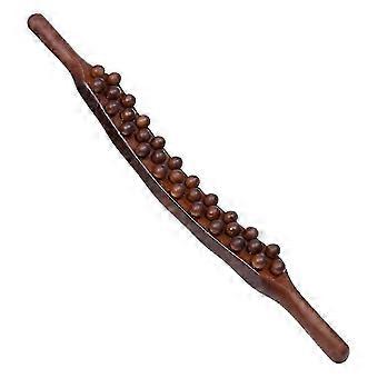 Wooden Massage Stick With Beads For Deep Tissue Relief Body Massager Gua Sha Tool Smooth Hr