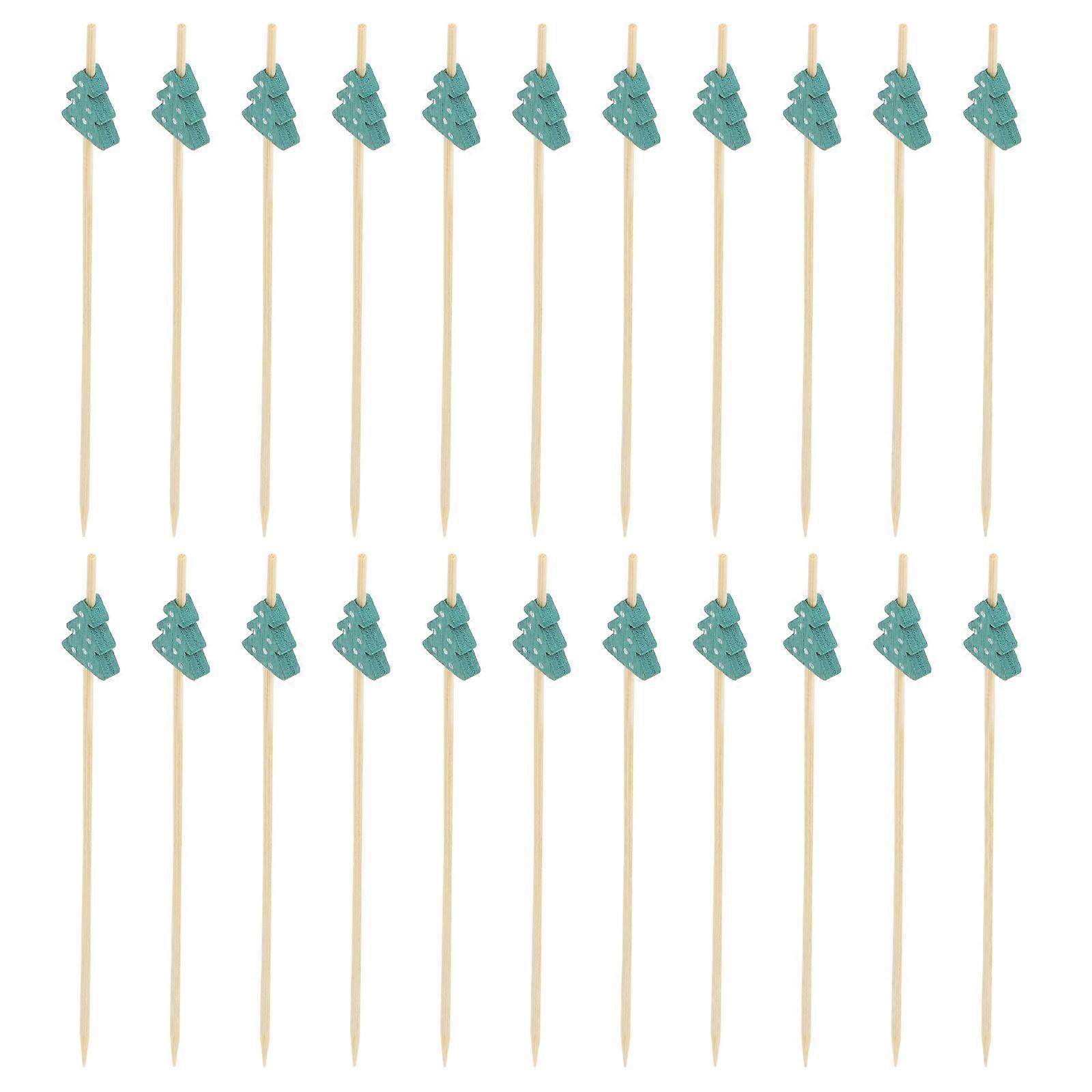 Bamboo Toothpicks Decorative Sticks Cocktail Stick Decors Table Decorations Milk Accompaniment 100Pcs