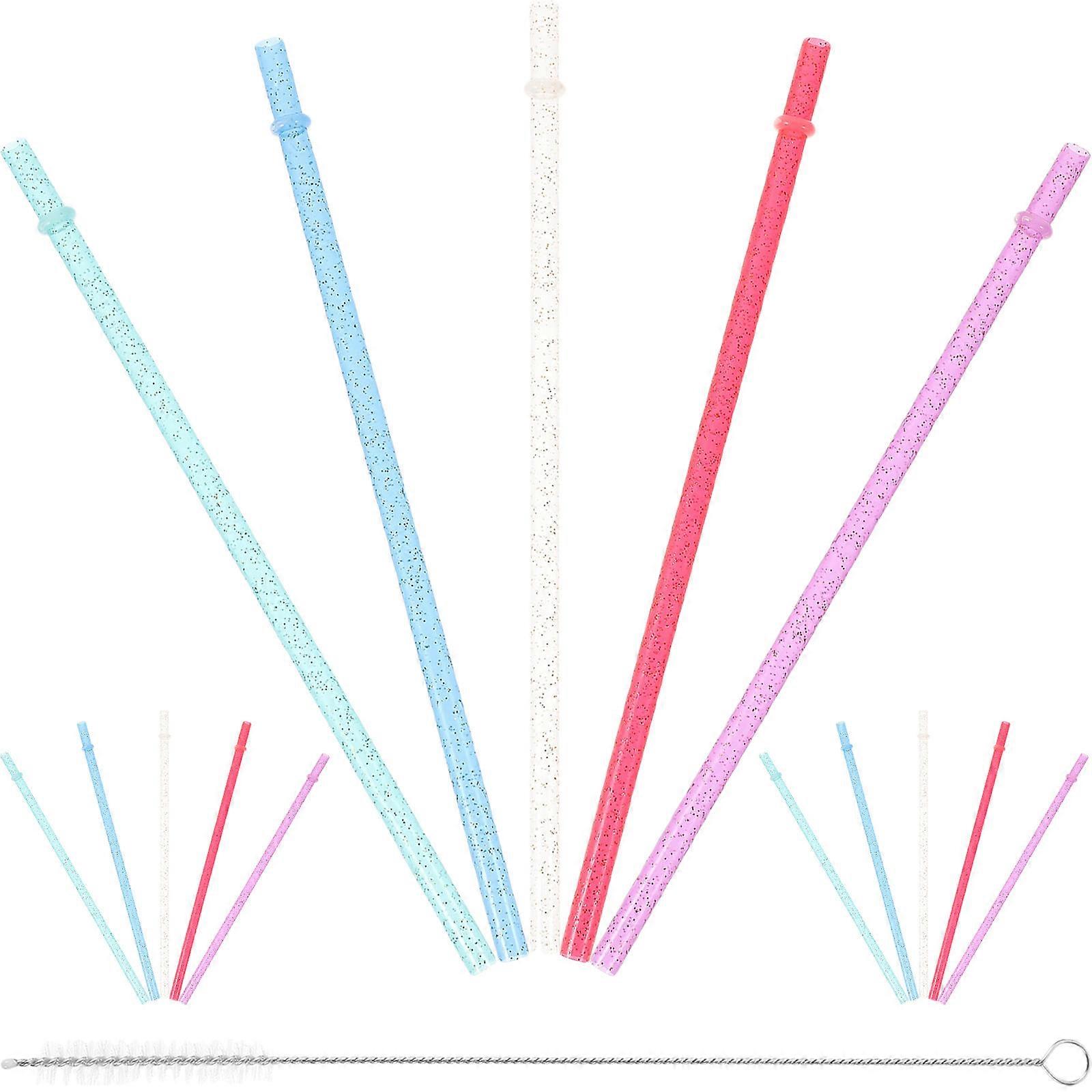 Drinks Straws For Juice Long Straws Glitter Decorative Party 25Pcs