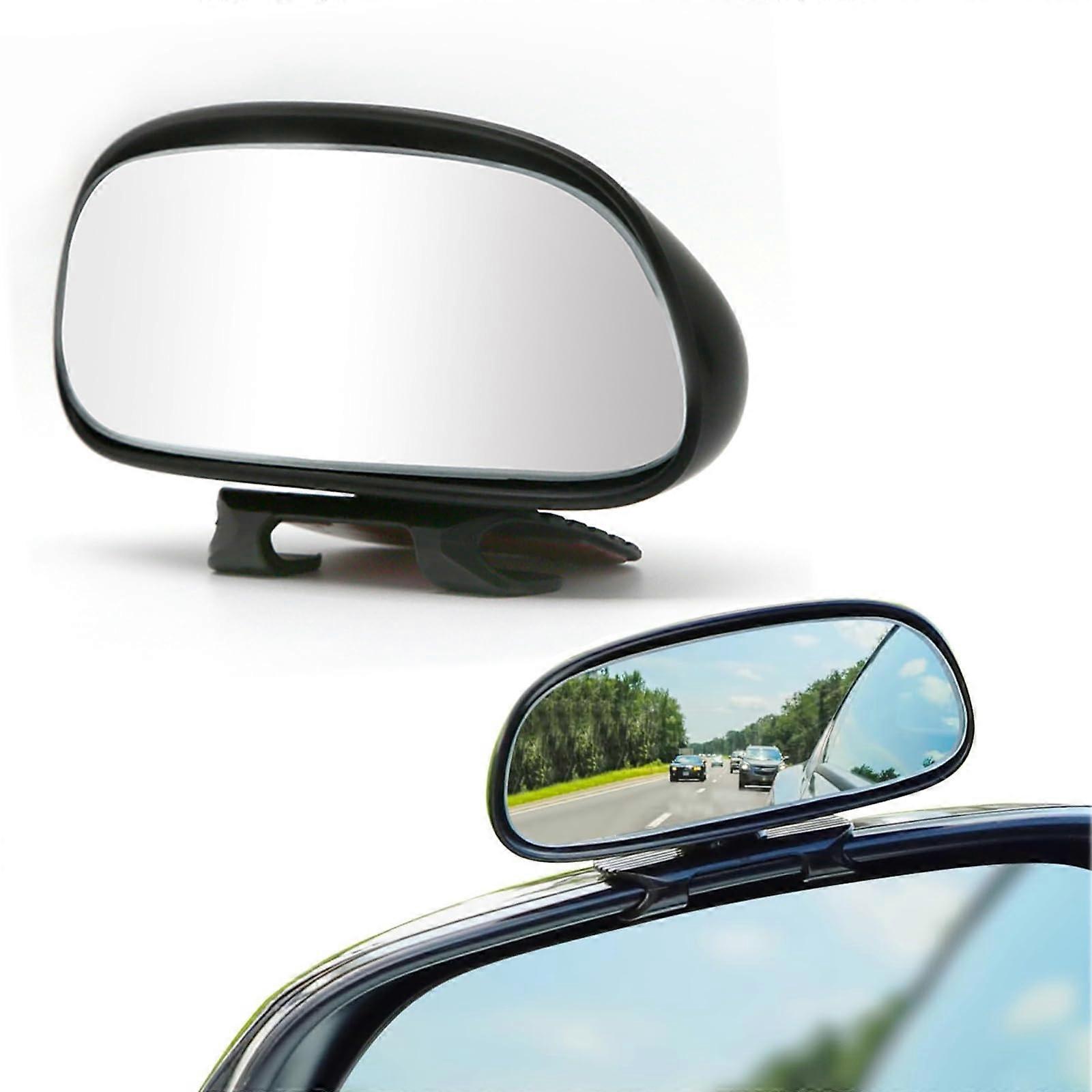 Blind Spot Mirror - 360-Degree Rotating, Wide Angle Rear View Mirror For Cars, Trucks, SUVs - Adjustable Black