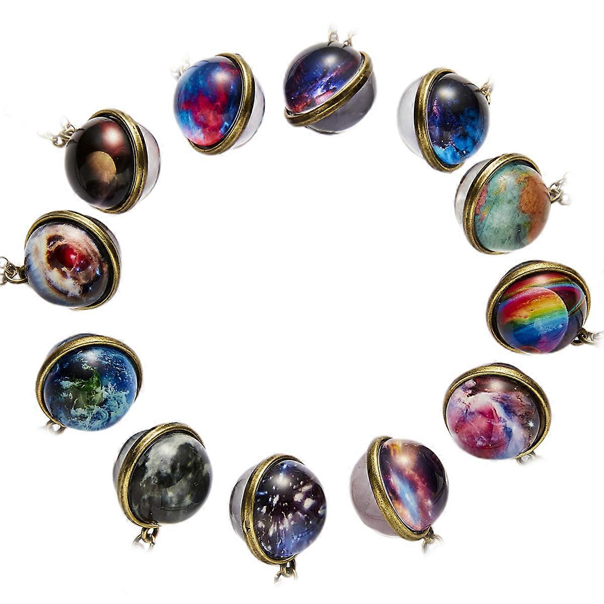 Collier rétro pendentif univers pour Multi 50 * 2cm cadeau 1Pack