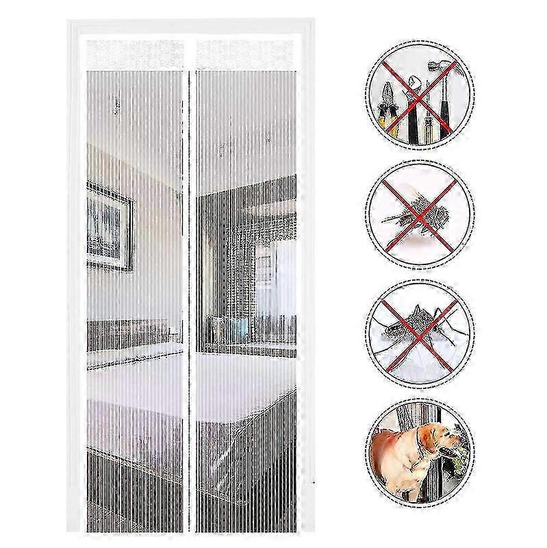 Magnetic Fly Screen Magnetic Fly Curtain Automatically Closing Door Insect Protection Mosquito Net Insect Net For Balcony Living Room Patio Door Adhes