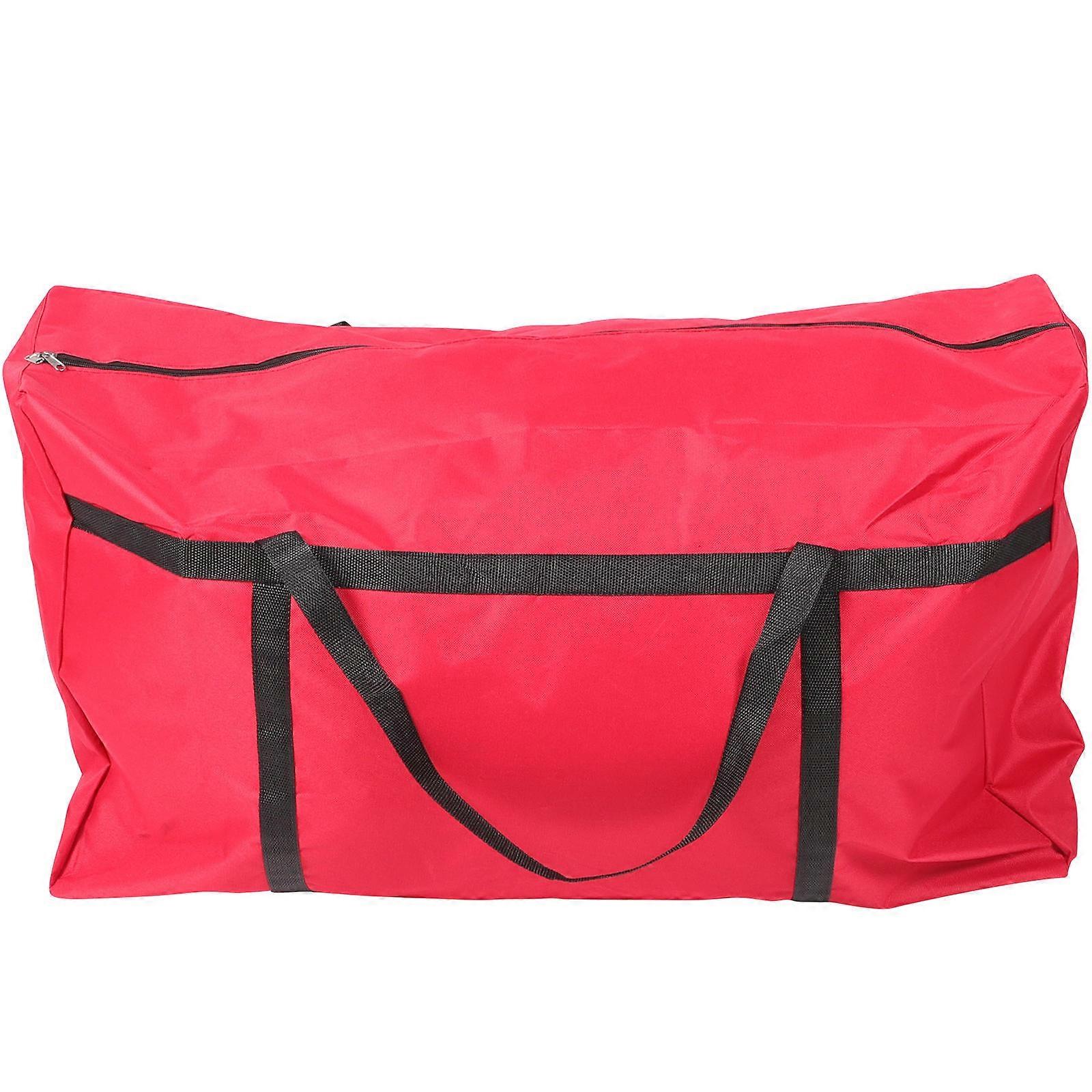 Large Capacity Storage Bag for in Red Color Oxford Cloth Foldable and Portable