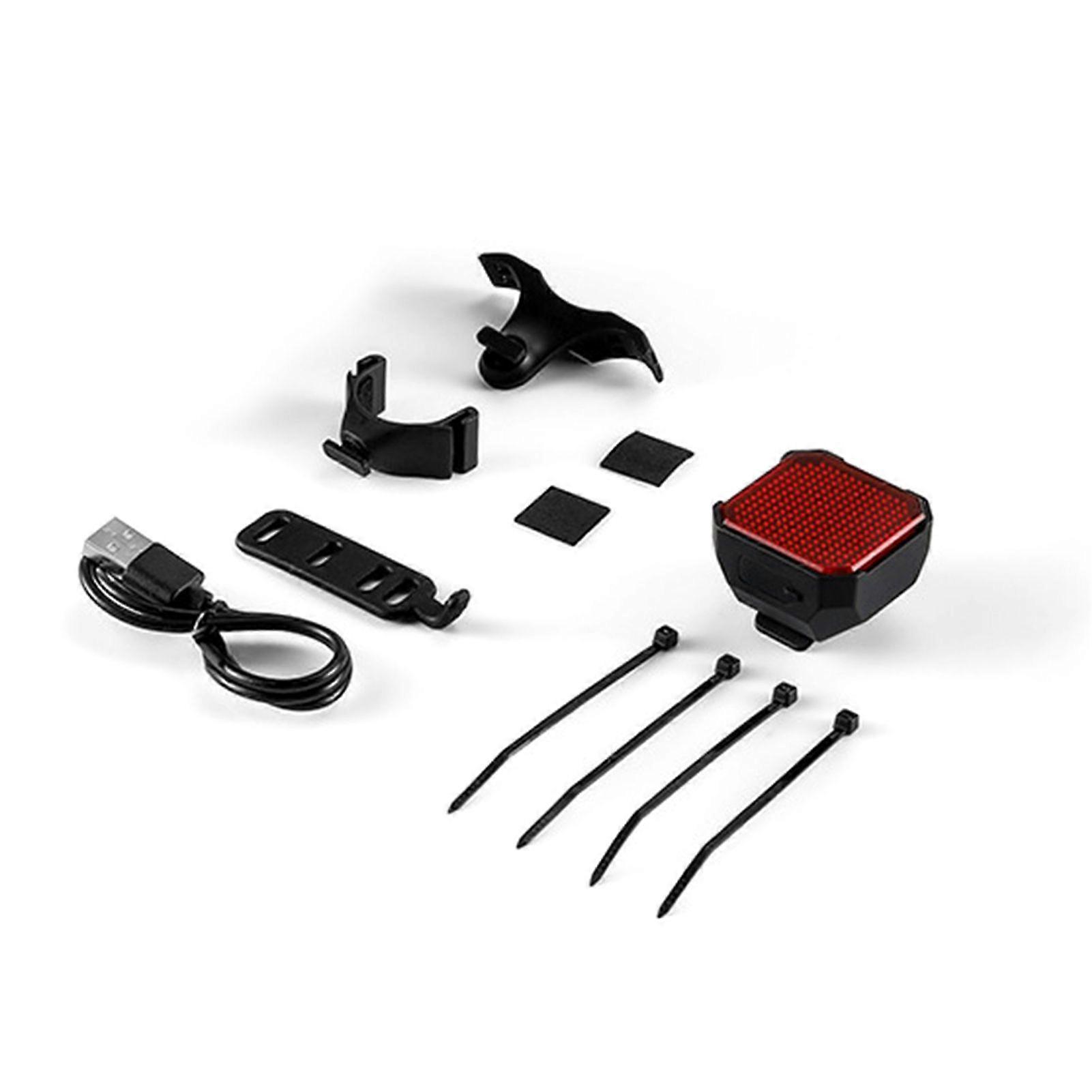 Smart Tail Light Bicycle Rechargeable LED Bicycle Tail Light with DIY Pixel Brake Sensor Waterproof App Control Enhanced Riding Safety